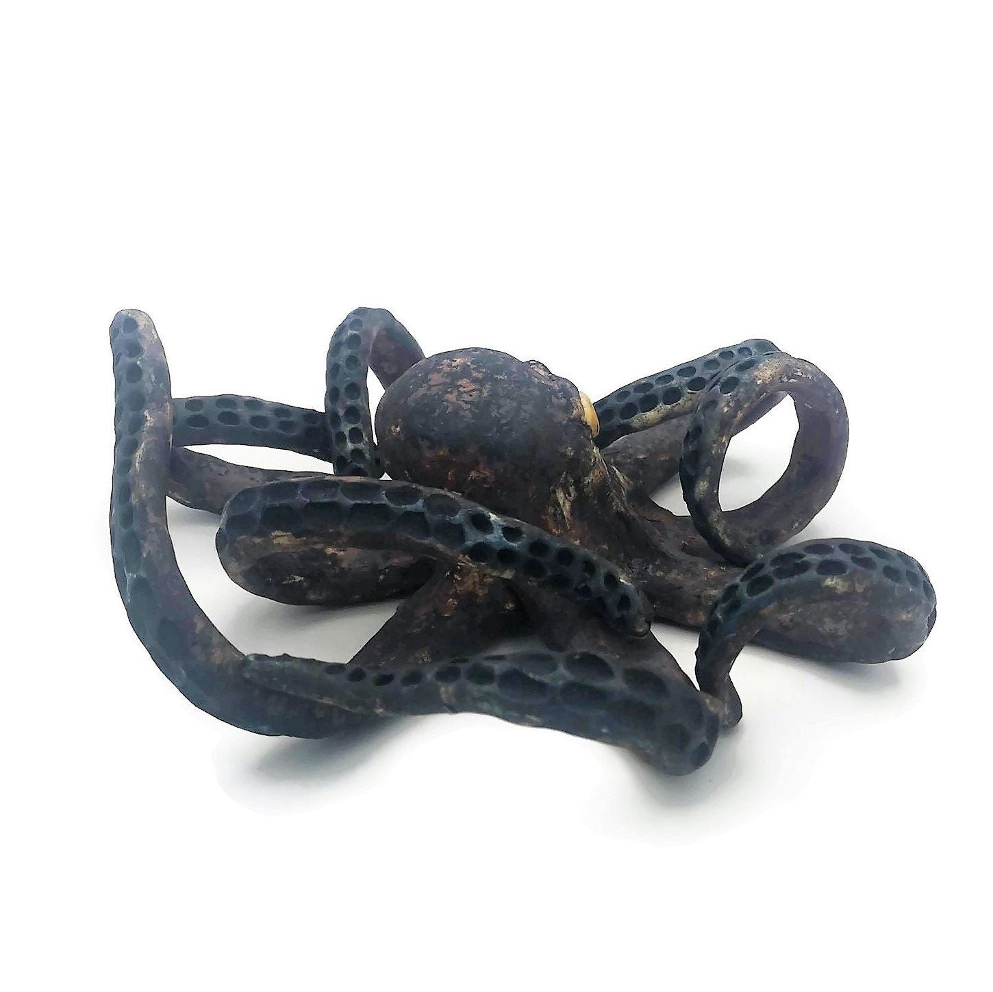 Modern Handmade Ceramic Sculpture, Octopus Modern Coastal Art, Contemporary Custom Wedding Gift For Couple, Decorative Table Sculpture - Ceramica Ana Rafael