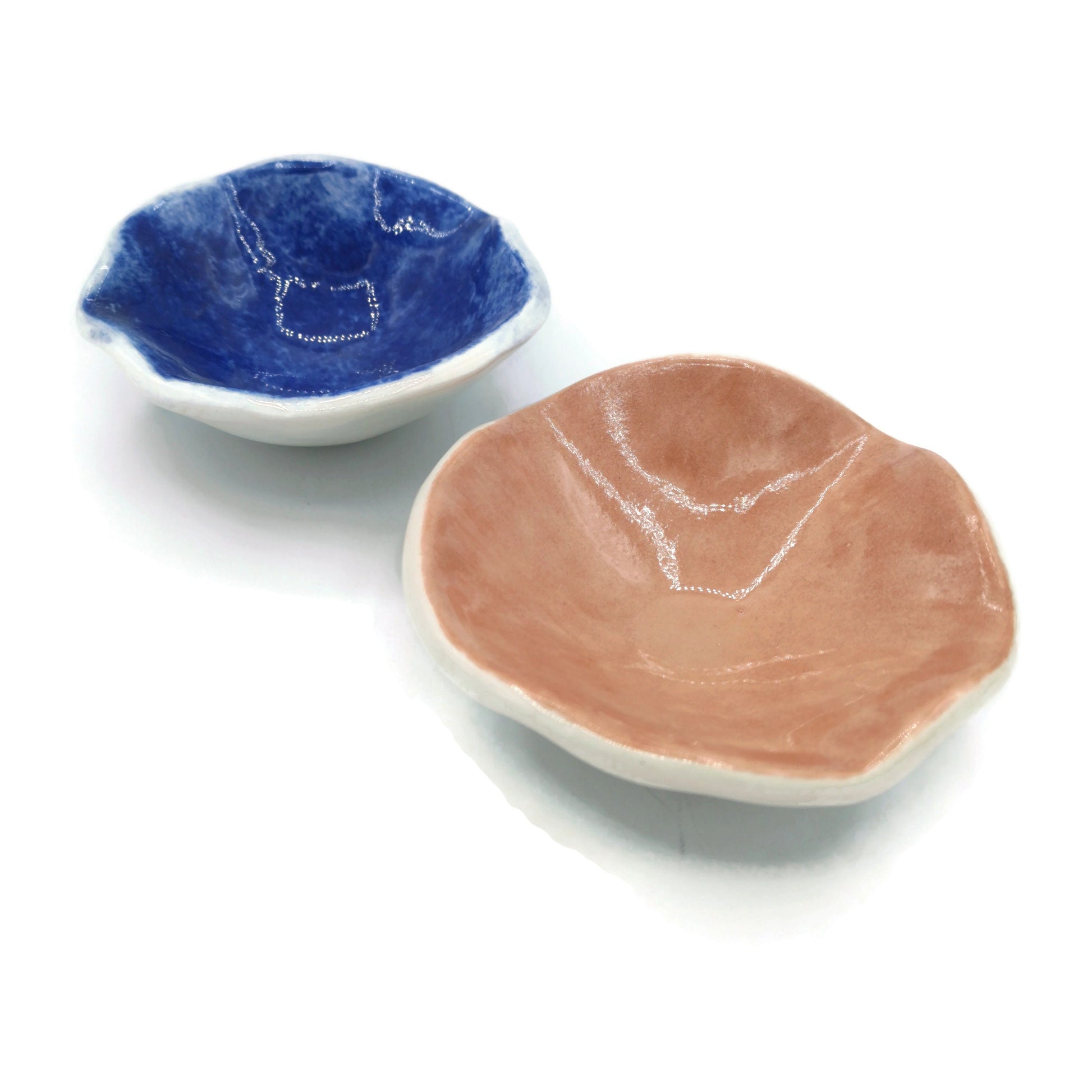 Set Of 2 Trinket Tray, Clay Trinket Dish, Best Friend Gifts For Her, Ceramic Ring Dish Mom Birthday Gift From Daughter, Small Jewelry Dish - Ceramica Ana Rafael