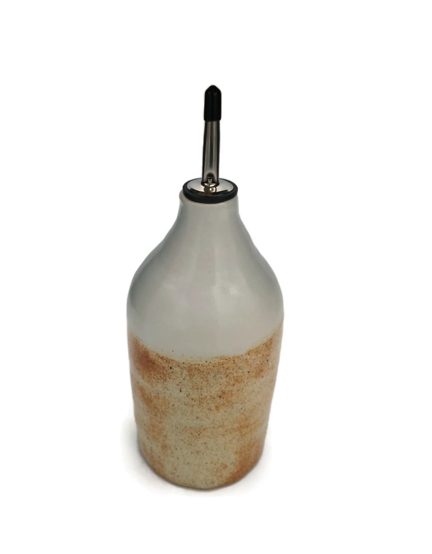 hand thrown pottery olive oil dispenser handmade ceramics, housewarming Gift First Home cooking gifts, speckled stoneware Olive Oil Cruet - Ceramica Ana Rafael