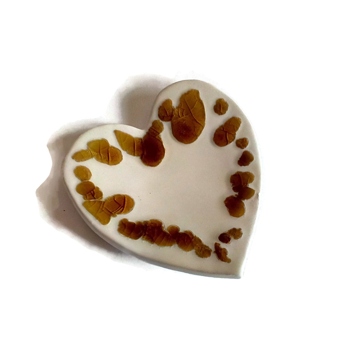 White Handmade Ceramic Heart Ring Holder Dish, Custom Jewelry Dish Best Gifts For Her, Mom Birthday Gift From Daughter, Best Sellers - Ceramica Ana Rafael
