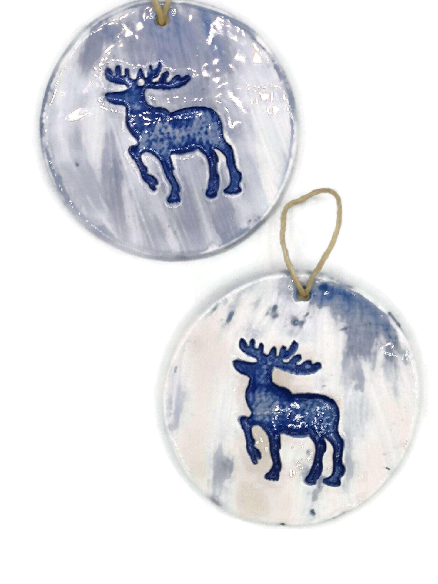 1Pc Handmade Ceramic Reindeer Ornament, Retro Small Wall Hanging, best sellers 2022, Best Gifts For Her, Christmas gift for mom