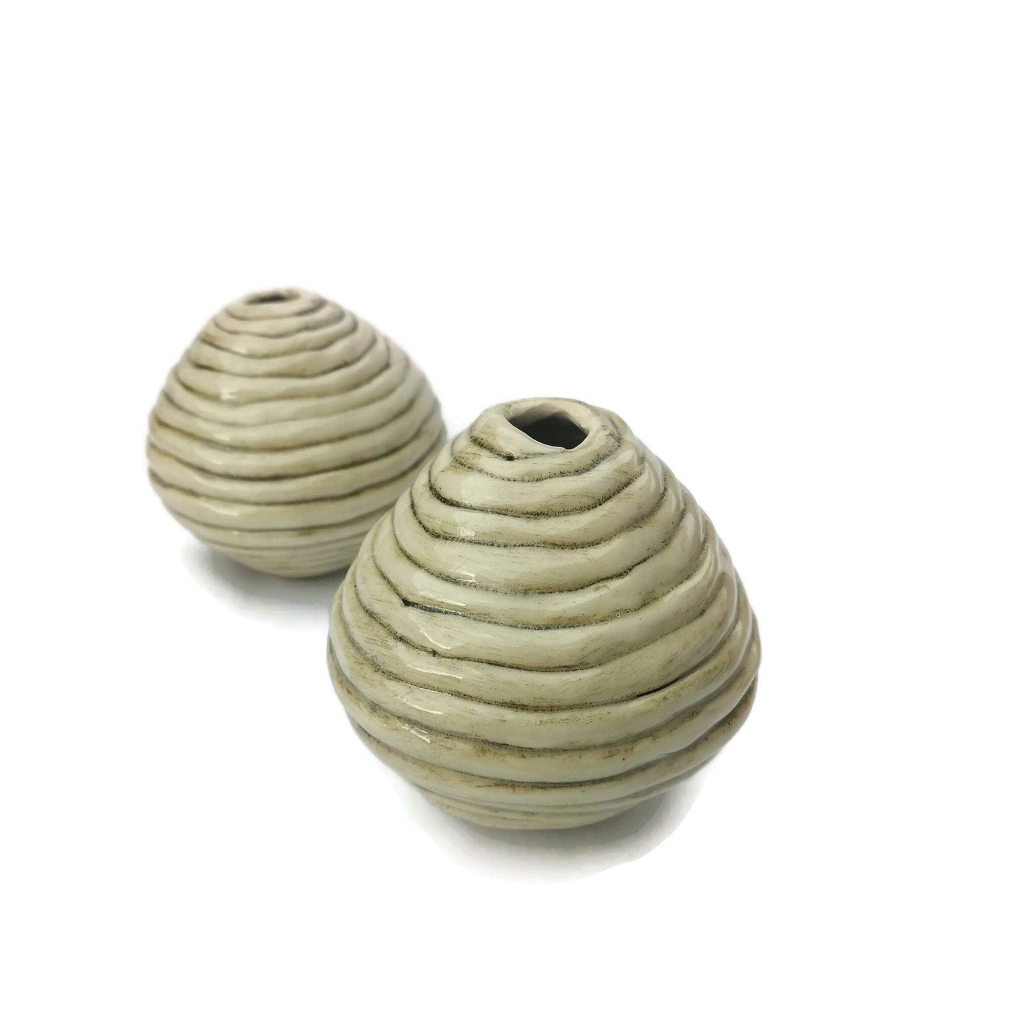 1Pc Handmade Ceramic Beads, Giant Macrame Beads 12cm/4.7in Diameter, Textured Round Ball Ornaments Large Hole Beads, Clay Beads - Ceramica Ana Rafael