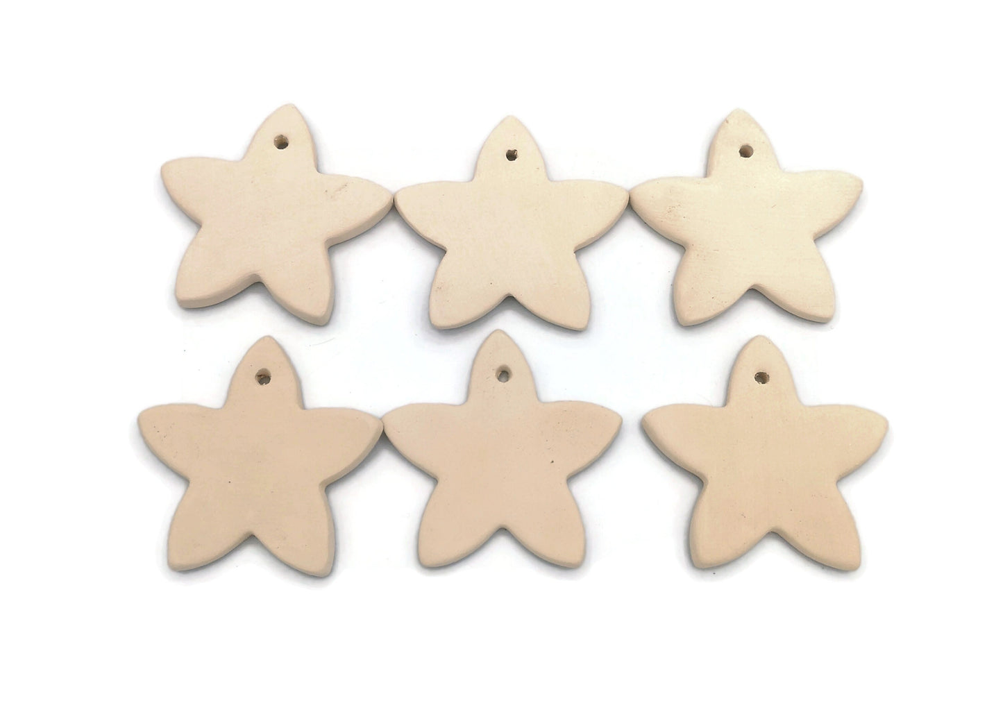 4/6/8/10/12Pc 70/60/45/35/25 Handmade Ceramic Bisque Blank Star Ready To Paint, Reusable Gift Tag, Christmas Gift Labels, Unpainted Ornament - Ceramica Ana Rafael