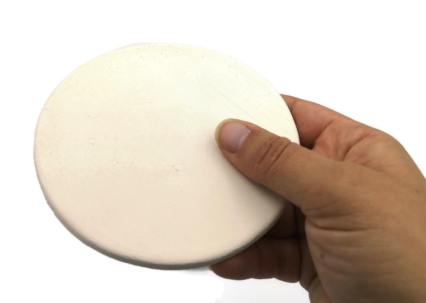Round Ceramic Coasters Ready To Paint, 3Pc Handmade Blank Car Coasters, Unpainted Ceramics u Paint, Diy Bisque Pottery Coasters To Paint - Ceramica Ana Rafael