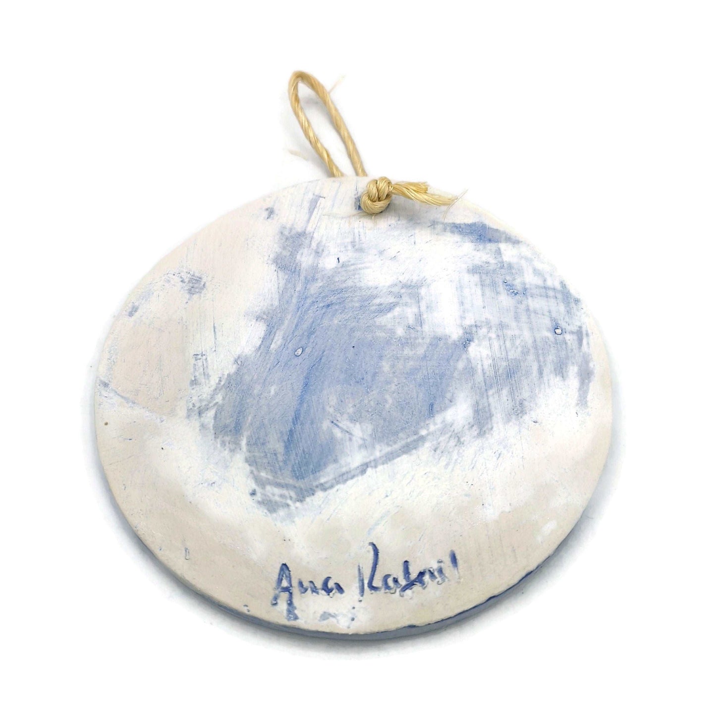 1Pc Blue Star Ornament, Ceramic Wall Hanging, Celestial Wall Decor, Christmas Decoration Trending Now, Best Sellers Handmade Wall Art