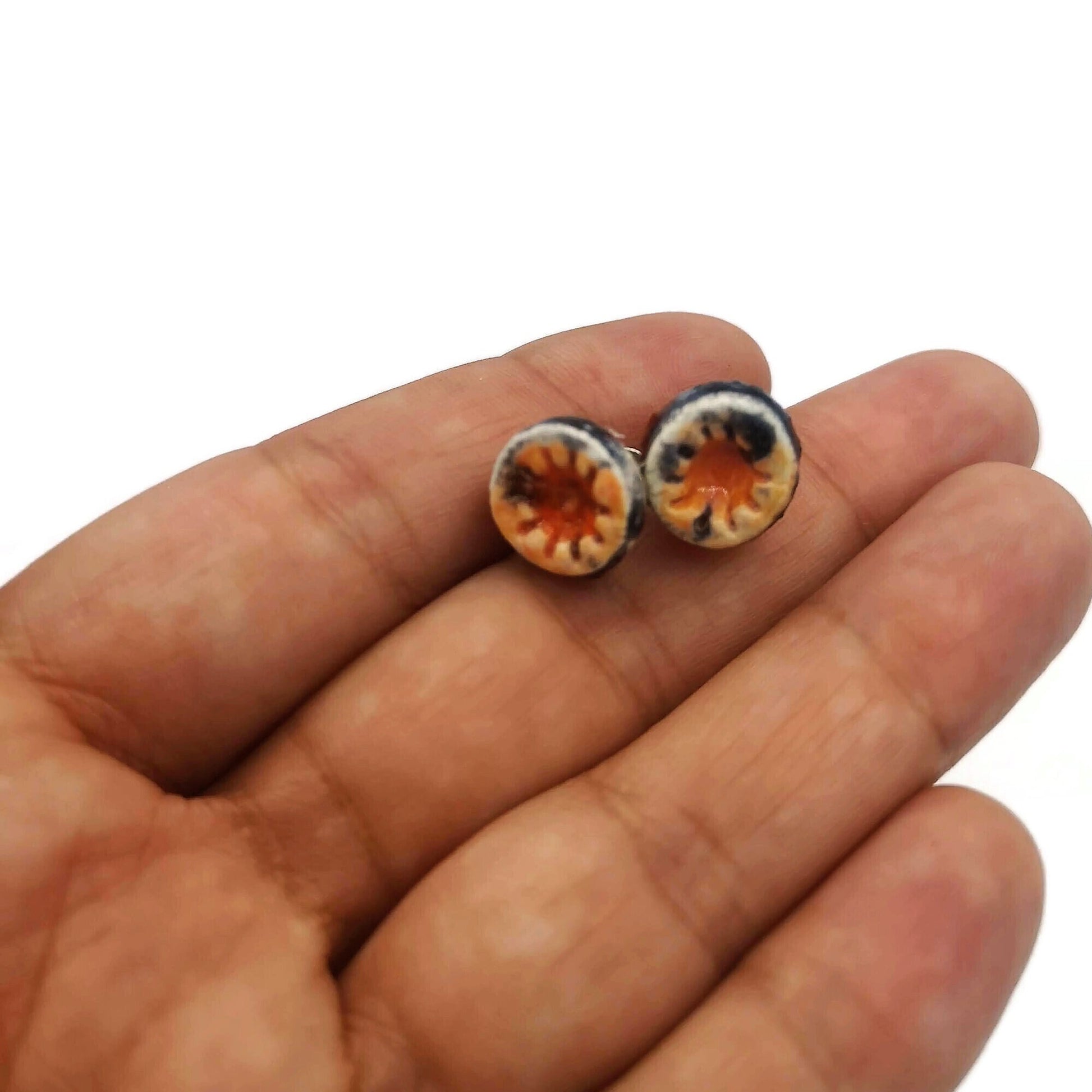 Clay Stud Earrings Unique, Dainty Earrings Best Gifts For Her, Novelty Funky Earrings, Aesthetic Minimalist Earrings Stocking Stuffers - Ceramica Ana Rafael