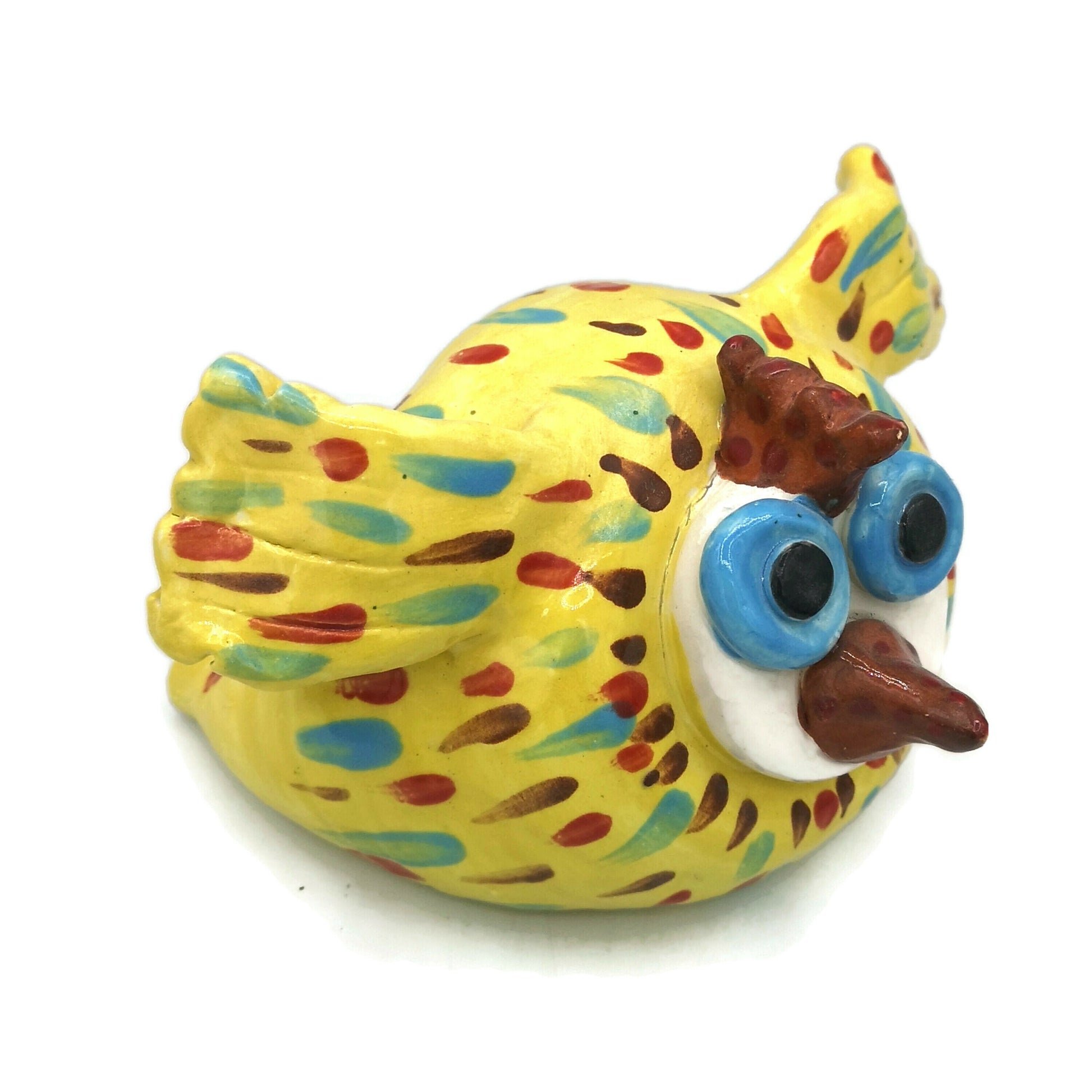 CERAMIC FIGURINE, CHICKEN Sculpture For Table Farmhouse Decor, Handmade Pottery Clay Bird Chicken Lover Gift - Ceramica Ana Rafael