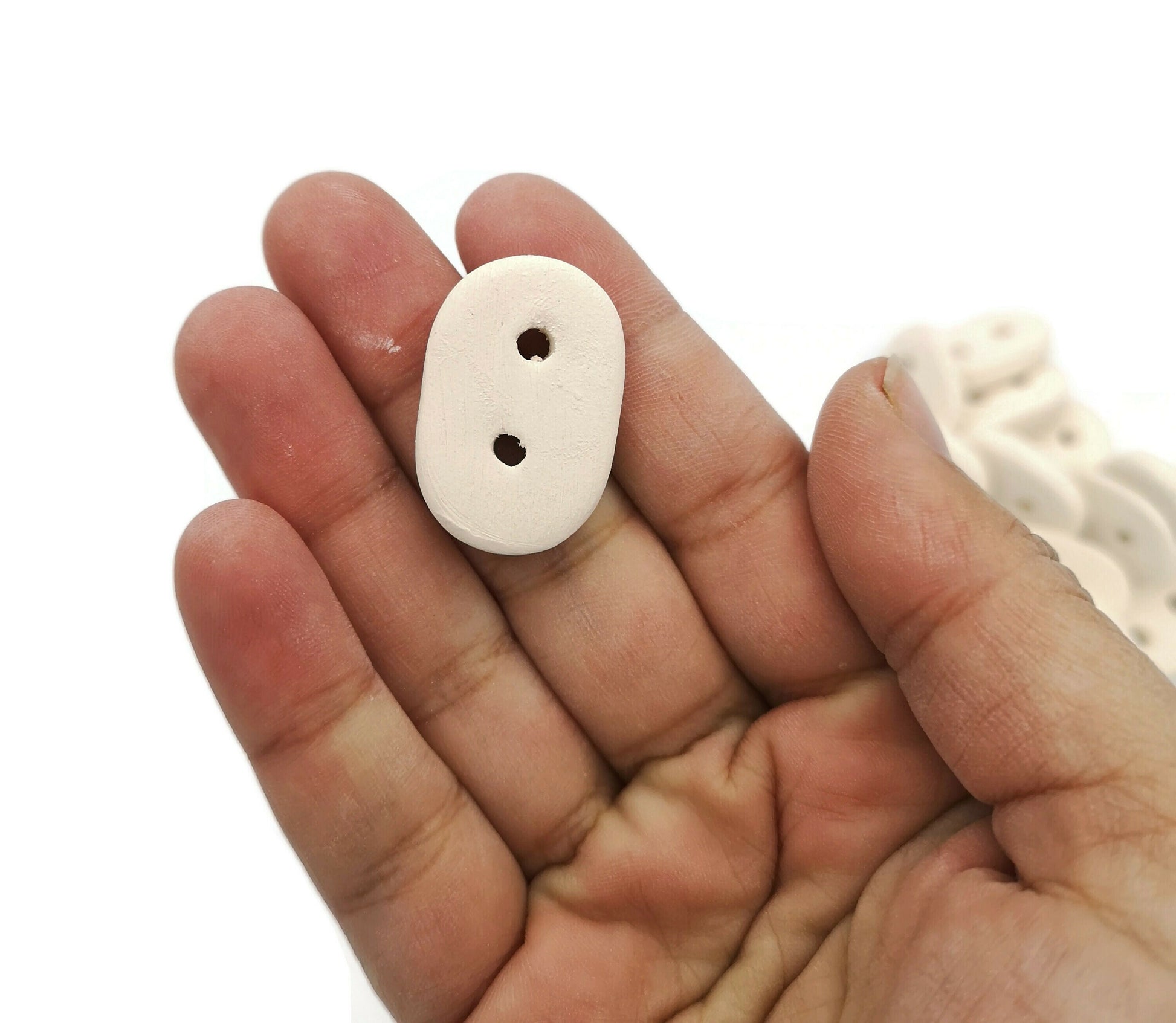 BLANK BUTTONS, CERAMIC Bisque Buttons Ready To Paint, 12 Pcs Large Buttons, Unpainted Coat Buttons, Handmade Sewing Supplies And Notions - Ceramica Ana Rafael