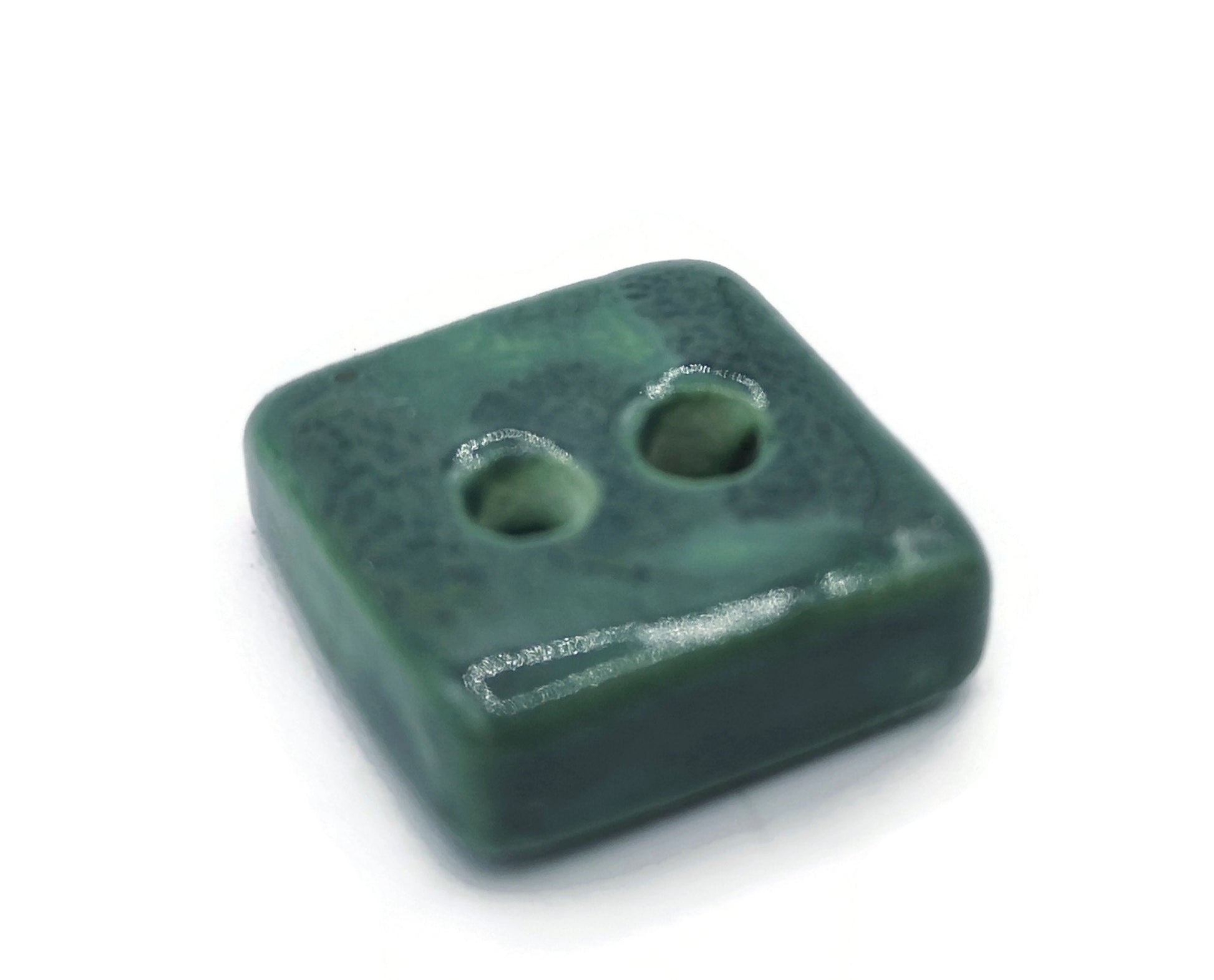 Handmade Ceramic Sewing Buttons, 1 Pc. Square Novelty Buttons For Crafts, Best Selers Custom Buttons, Unique Backpack Buttons Cute Jewelry - Ceramica Ana Rafael