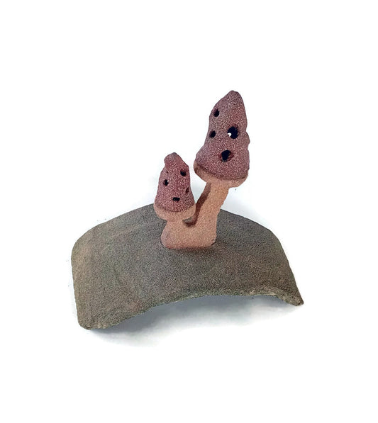 handmade ceramic mushroom sculpture, office desk accessories for men, Best Gifts For Him, mushroom lovers gift, abstract sculpture weird - Ceramica Ana Rafael