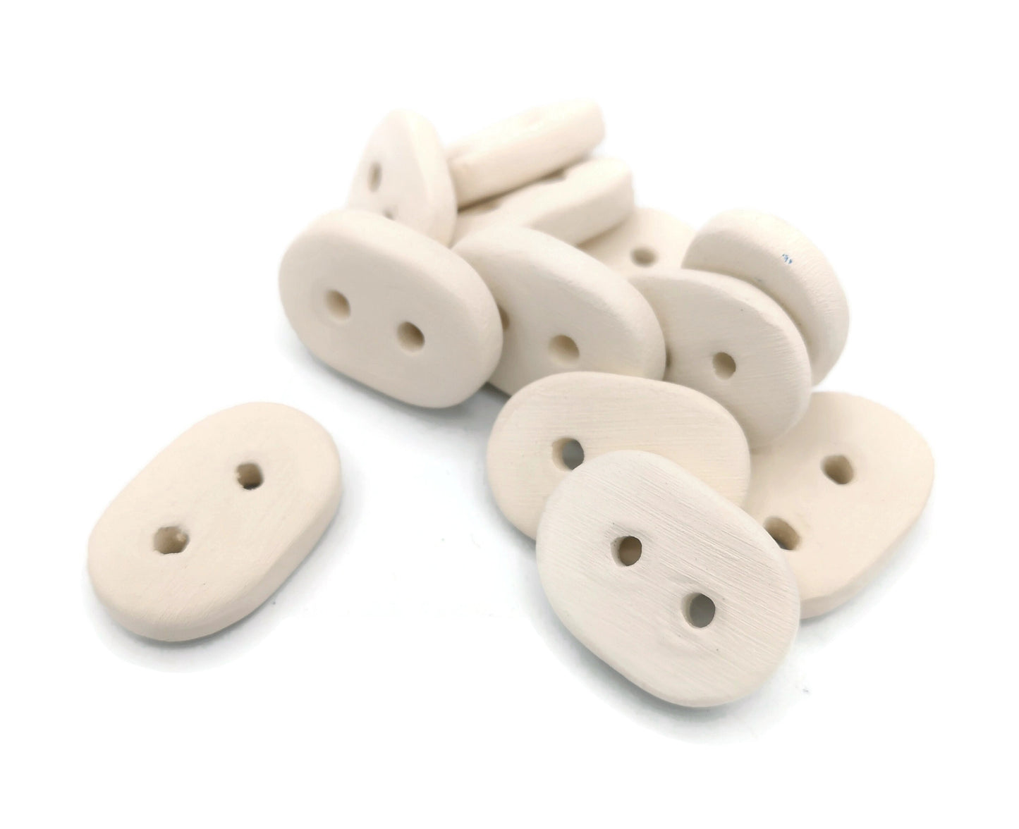 BLANK BUTTONS, CERAMIC Bisque Buttons Ready To Paint, 12 Pcs Large Buttons, Unpainted Coat Buttons, Handmade Sewing Supplies And Notions - Ceramica Ana Rafael