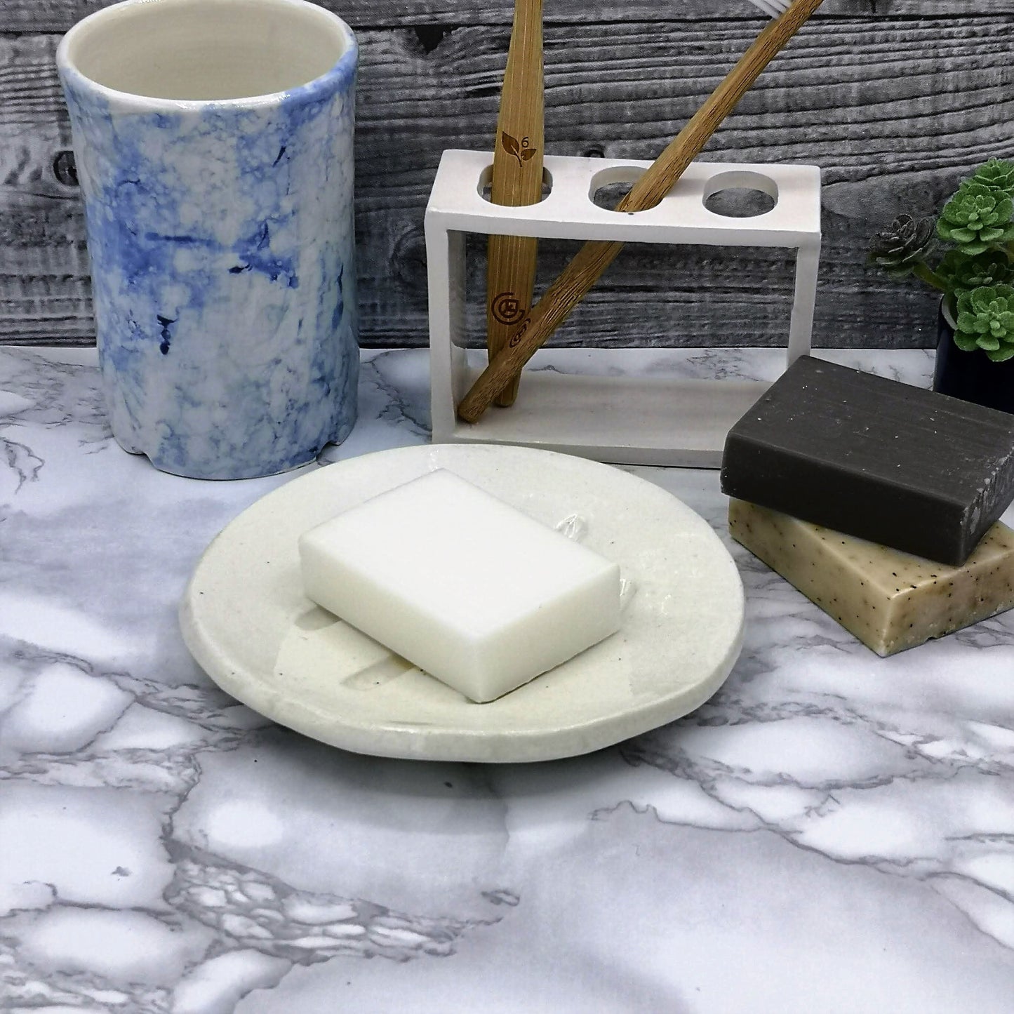 ZERO WASTE DISH Soap Bar Holder For Bathroom, Dish Soap Dispenser - Ceramica Ana Rafael