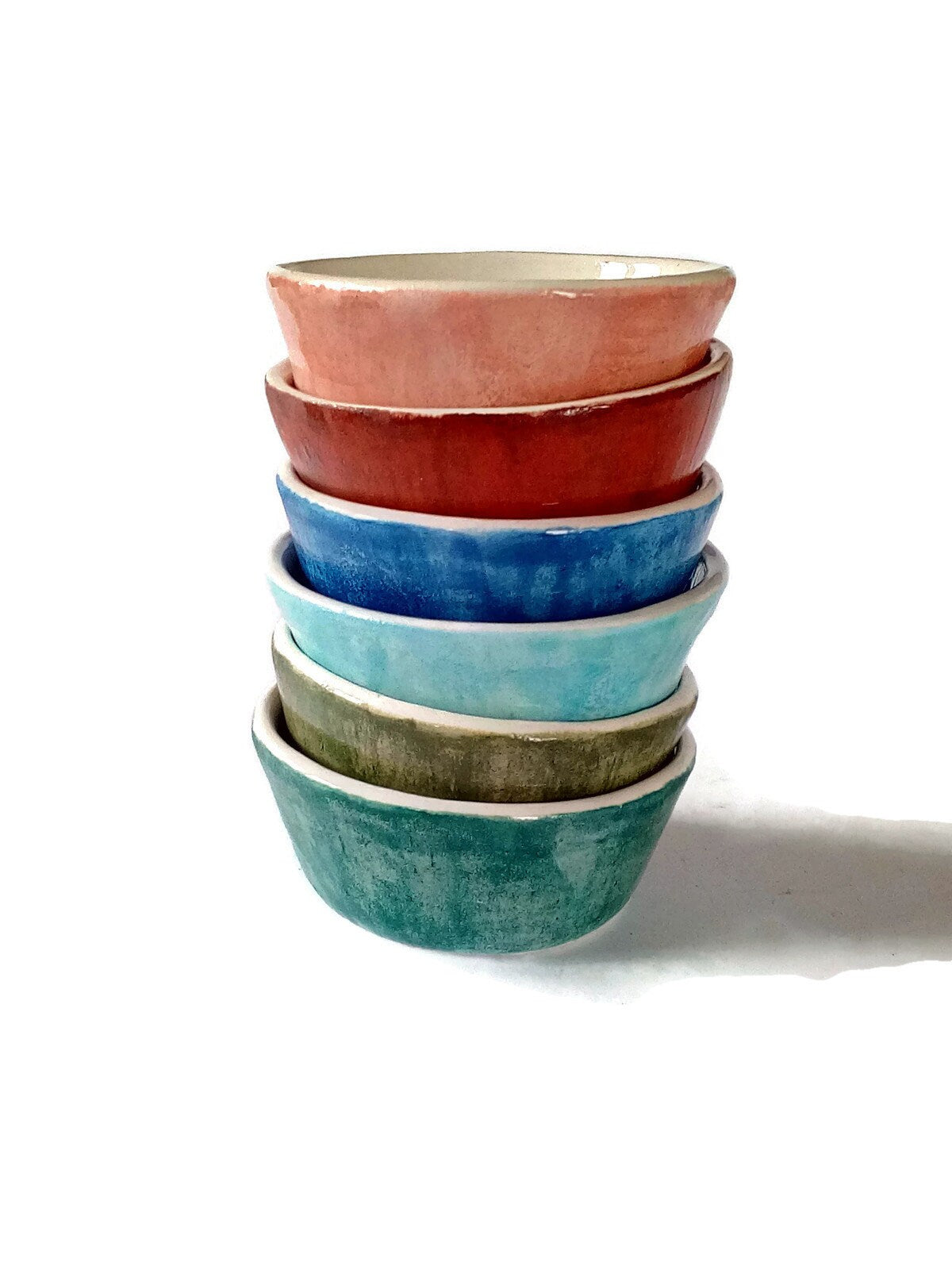 Small Ceramic Bowl Set Of 6, Serving Bowl, Unique Small Sauces Bowls To Serve Small Things, Decorative Bowl Housewarming Gift For New Home - Ceramica Ana Rafael