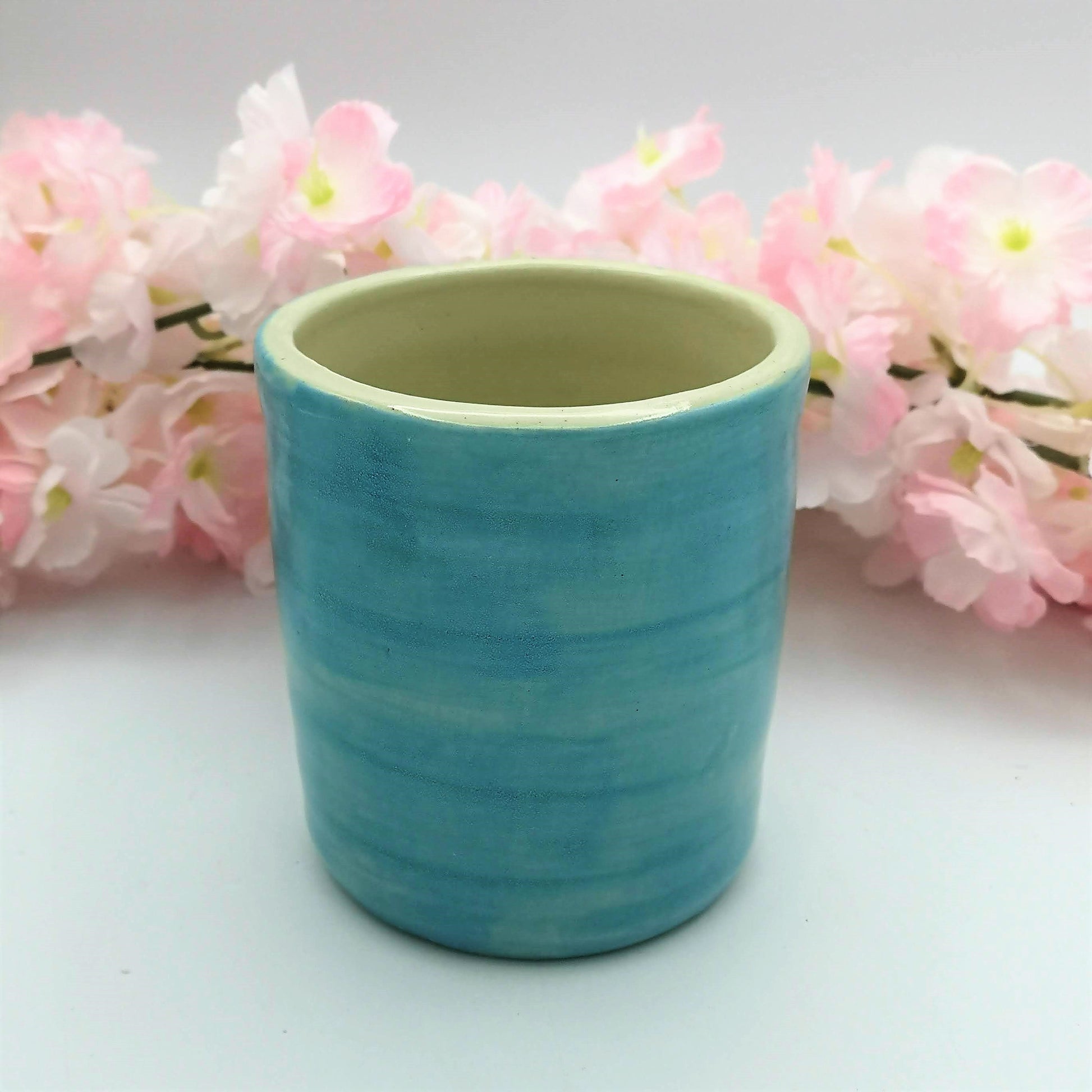Handmade Ceramic Utensil Holder, Turquoise Kitchen Utensil Organizer, Unique Wedding Gift For Couple, Housewarming Gift New Home - Ceramica Ana Rafael