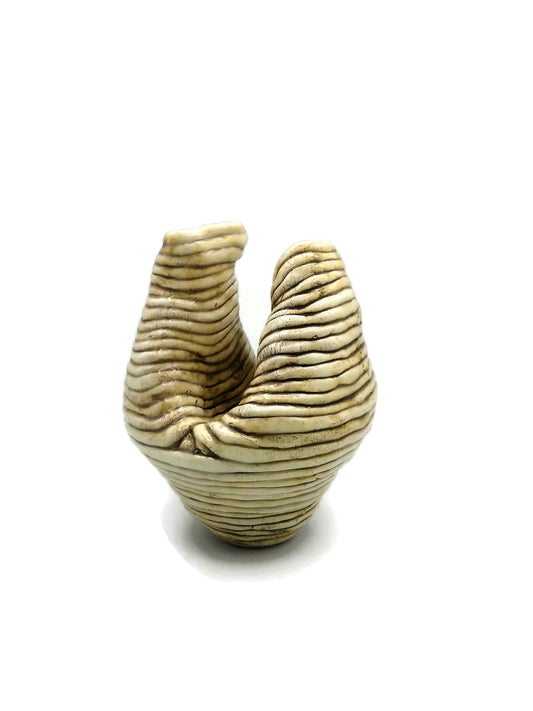 Sculptural Handmade Ceramic Vase, Pottery Vase Irregular Shape, Mom Birthday Gift, Mid Century Modern Abstract Sculpture Vessel - Ceramica Ana Rafael