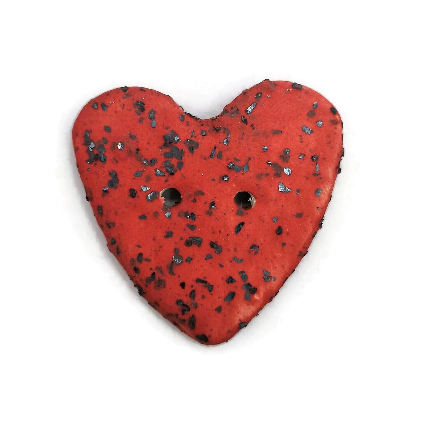 HEART BUTTON, NOVELTY Theme Buttons For Crafts, Unique Valentines Day Decor, Cute Handmade Ceramic Heart Shaped Buttons - Ceramica Ana Rafael