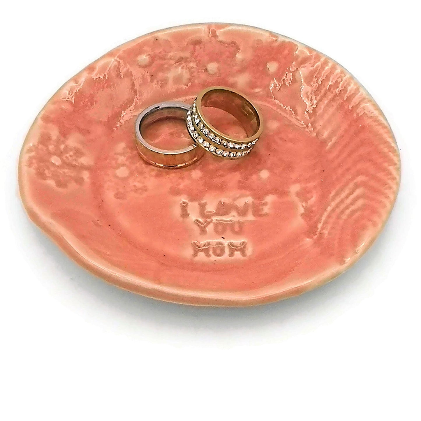 Ring Holder Dish, I love You Mom Gift From Daughter, Small Key Dish Best Gifts For Her, Custom Birthday Gift - Ceramica Ana Rafael