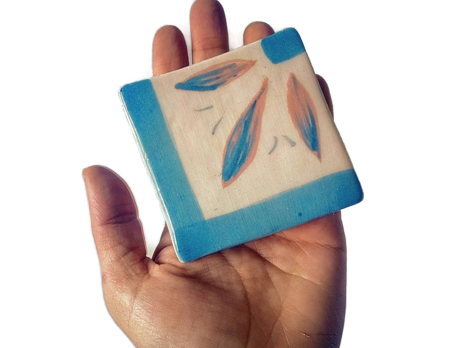 Handmade ceramic Mosaic Tiles, Set Of 6 Ceramic Tile Mural Hanpainted Backsplash Tiles, best sellers Mediterranean Tiles, Portuguese Gifts - Ceramica Ana Rafael