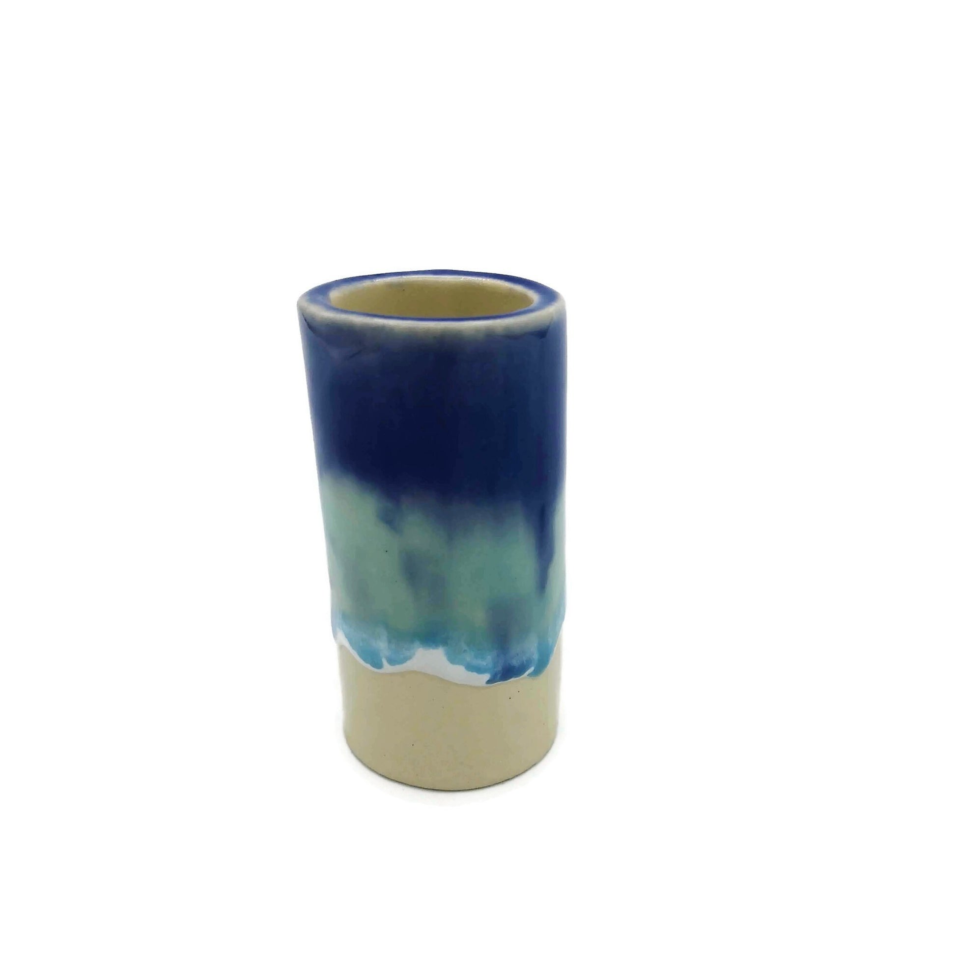 Ceramic Macrame Beads, Oversized Large Hole Tube Beads, Handmade Jumbo Beads, Big Beads Unique Sea Waves Inspired - Ceramica Ana Rafael