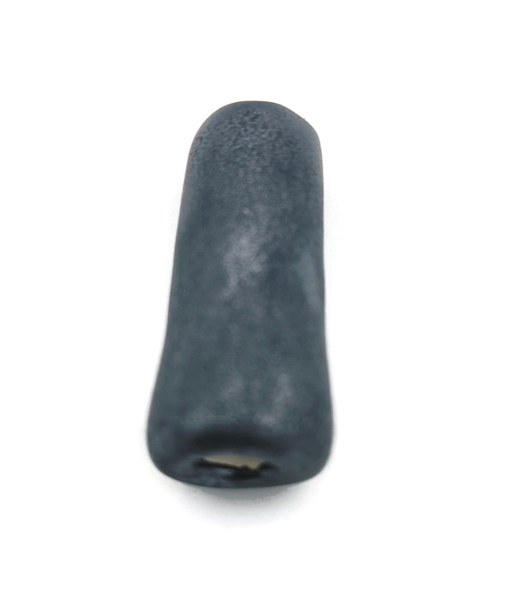 1Pc 35mm Large Tube clay beads for jewelry making supplies, ceramic macrame beads large hole, beard beads for hair braids, dreadlock beads - Ceramica Ana Rafael