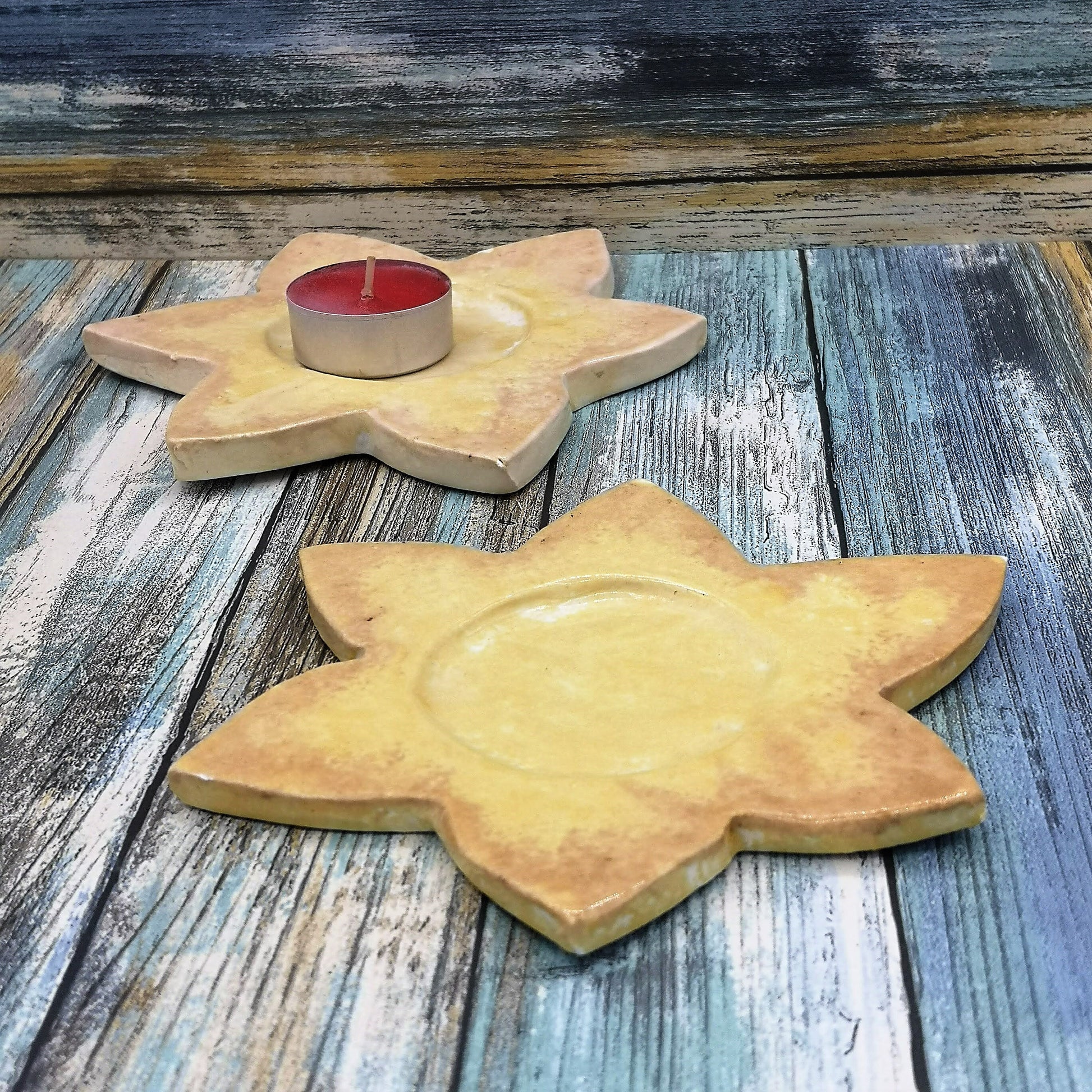 VOTIVE CANDLE HOLDER, Handmade Ceramic Tea Light Holder, Modern Candle Holder With Sun Shape, Best Selling Items, Just Because Gift - Ceramica Ana Rafael