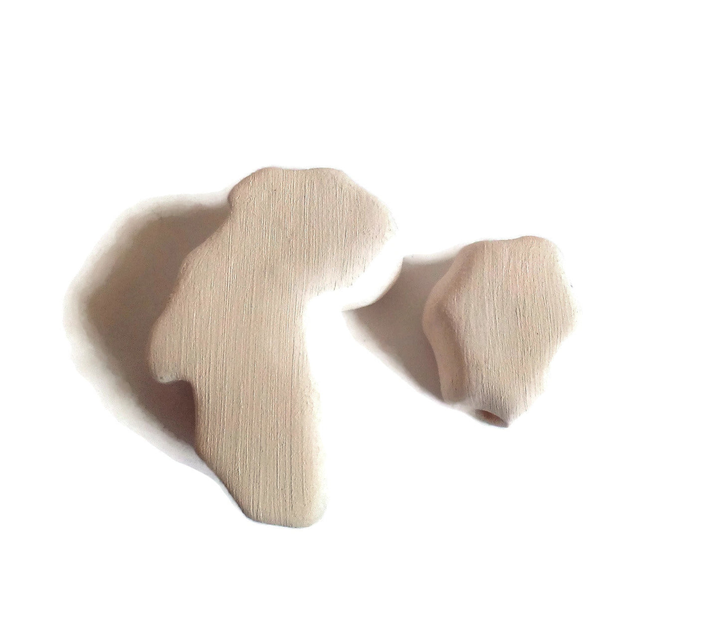 8Pc 15 to 35mm Assorted Extra Large Handmade Ceramic Bisque Beads Ready To Paint, Blank Clay Beads Jewelry Making, Macrame Beads Big Hole - Ceramica Ana Rafael