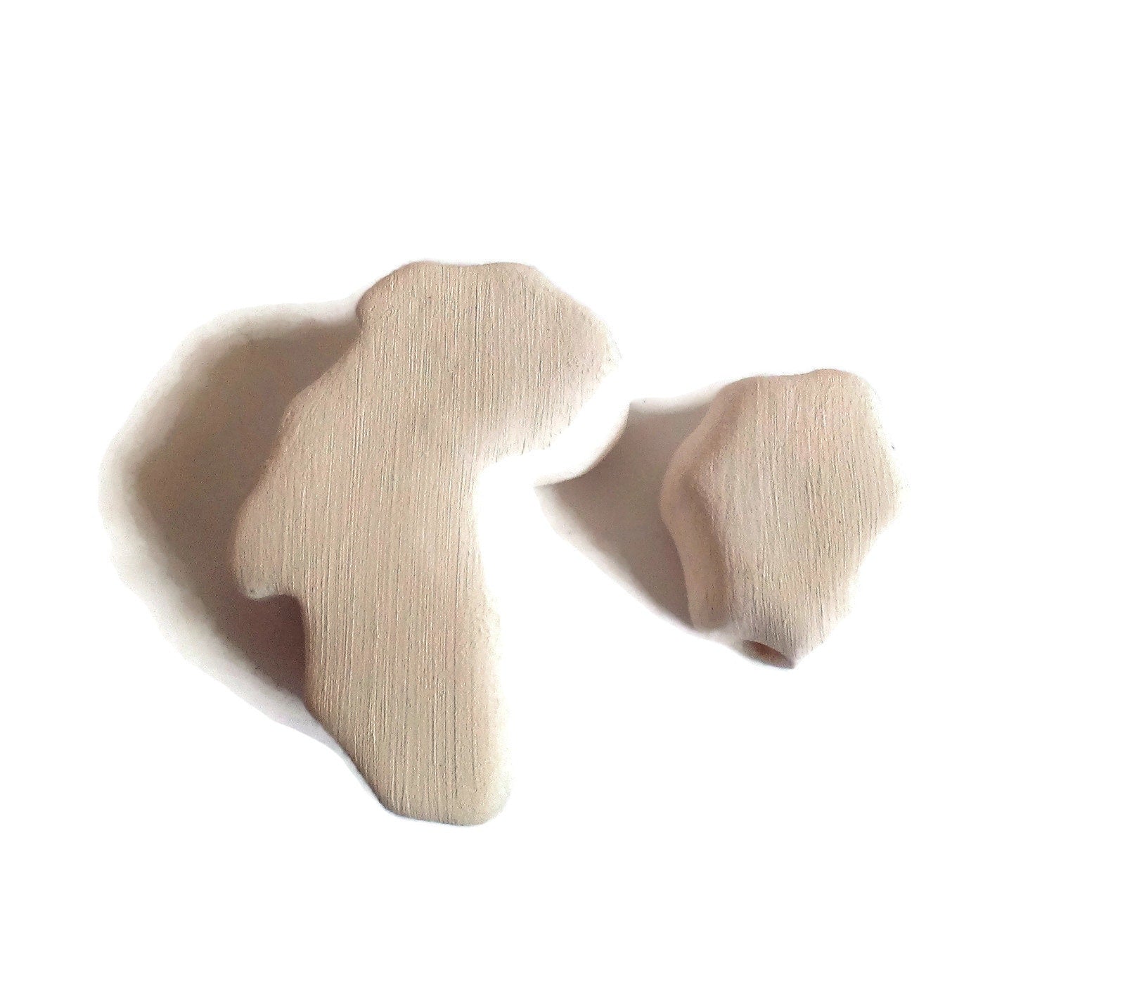 8Pc 15 to 35mm Assorted Extra Large Handmade Ceramic Bisque Beads Ready To Paint, Blank Clay Beads Jewelry Making, Macrame Beads Big Hole - Ceramica Ana Rafael