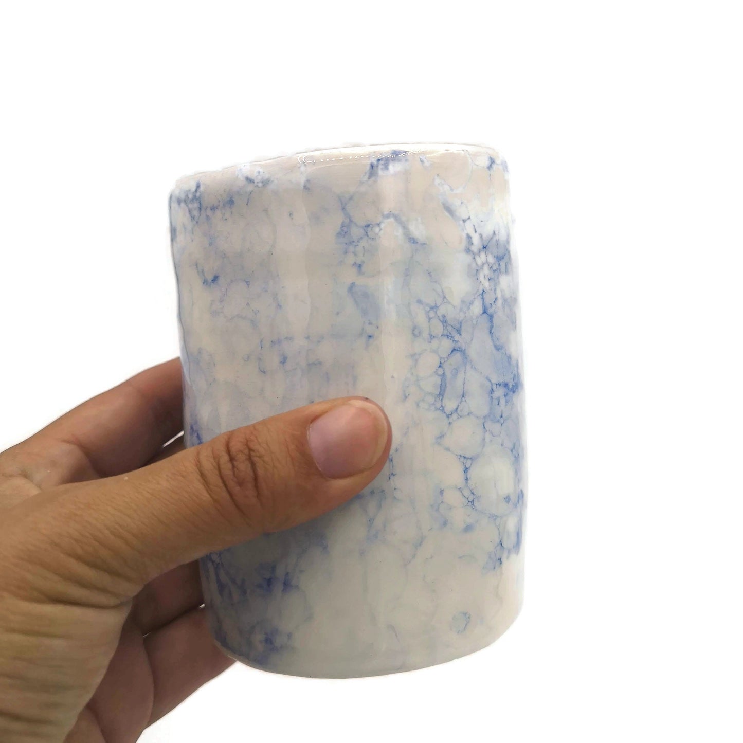 TOOTHBRUSH HOLDER, CERAMIC Tumbler, Utensil Holder, Desk Organizer For Pencil And Pen, Toothbrush Cup - Ceramica Ana Rafael