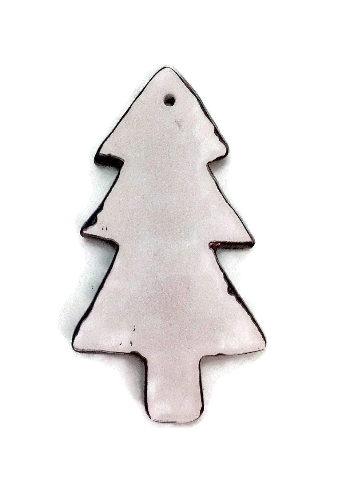 1Pc Handmade Ceramic Golden Christmas Tree Wall Hanging, Hand Painted Christmas Ornament, Secret Sister Gifts - Ceramica Ana Rafael