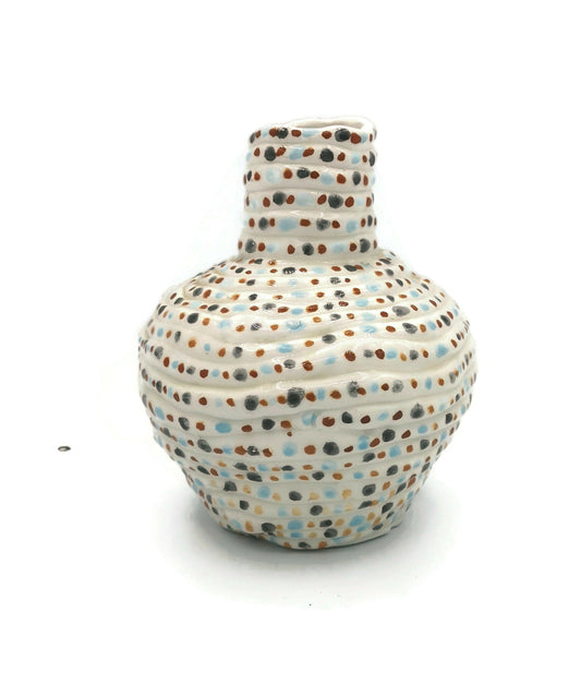 MODERN CERAMIC VASE, Flower Vase, Handmade White Ceramic Bud Vase For Flowers, Decorative Vase Housewarming Gift First Home - Ceramica Ana Rafael