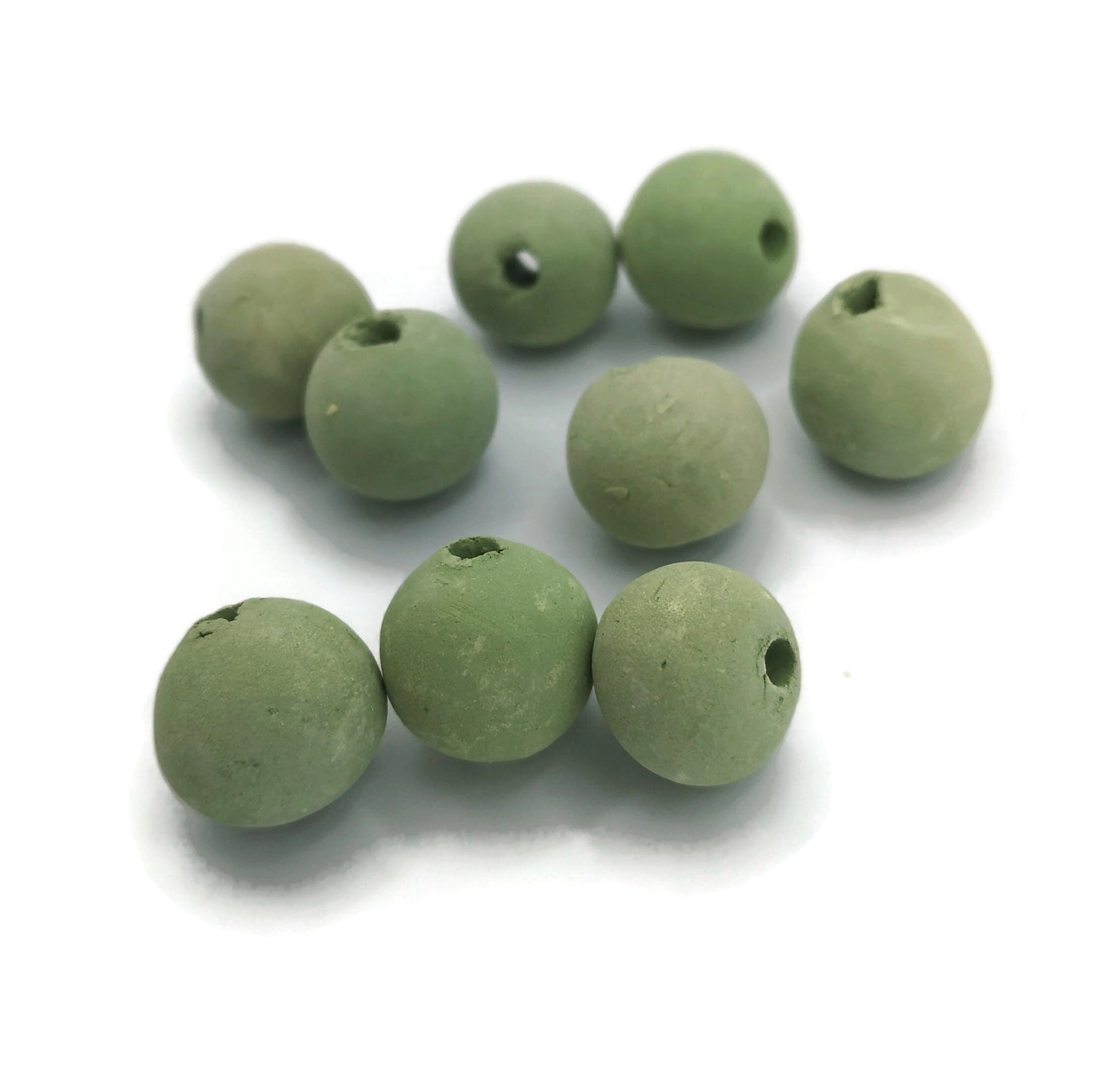 SPACER BEADS, UNQUE Set of 10 Round Shaped Ceramic Beads For Decorating, Crafting Or Macrame, Bubblegum Beads For Jewelry Making, Clay Beads - Ceramica Ana Rafael