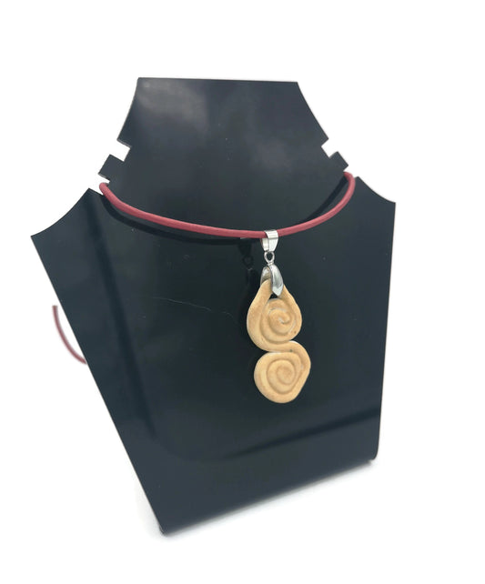 1Pc 40mm Extra Large Handmade Ceramic Necklace Pendant For Jewelry Making, Unique Artisan Clay Charms Infinity Design For Women - Ceramica Ana Rafael