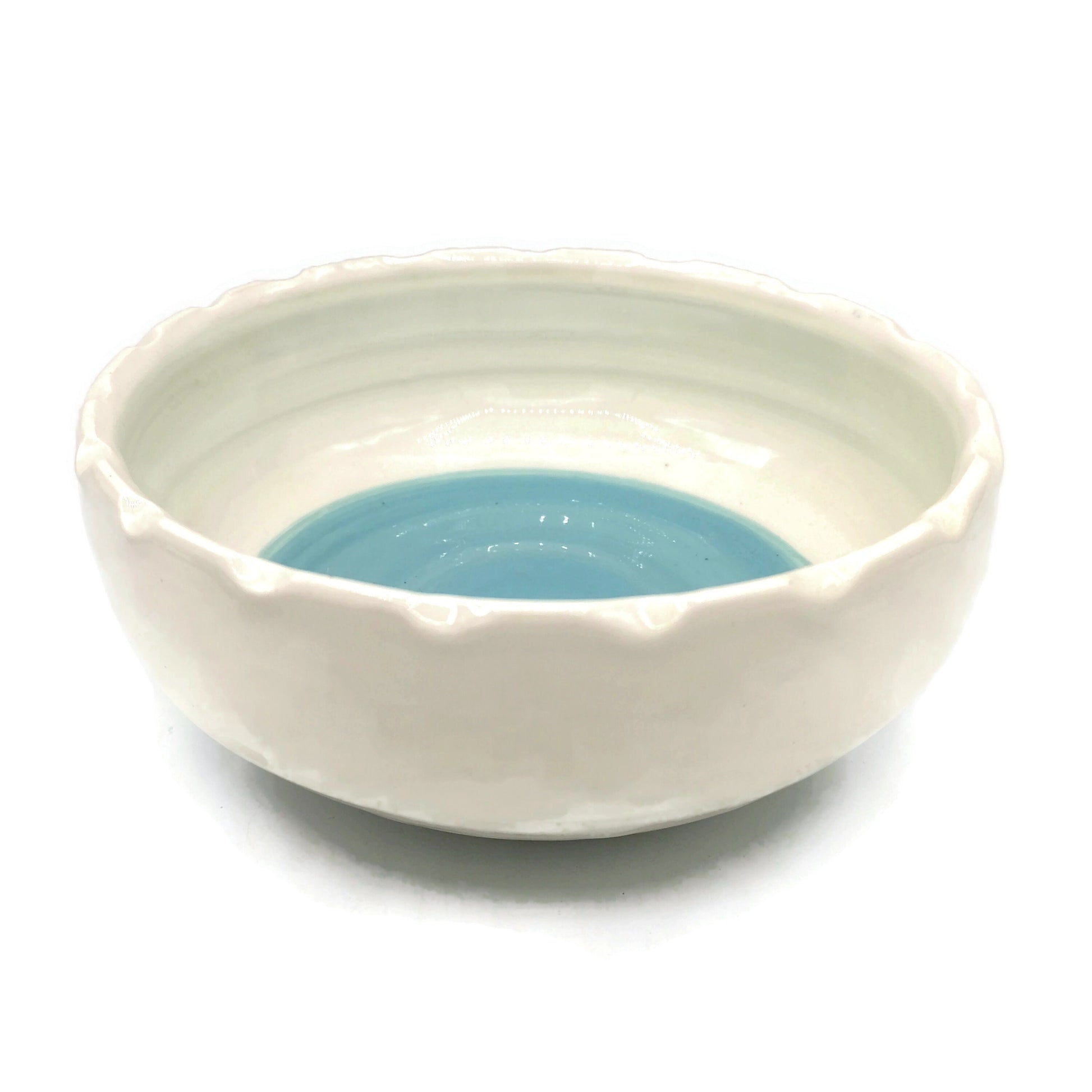 Turquoise Blue and White Handmade Ceramic Bowl, Decorative Artisan Pottery For Home Decor, Unique Housewarming Gift Ideas First Home For Him - Ceramica Ana Rafael
