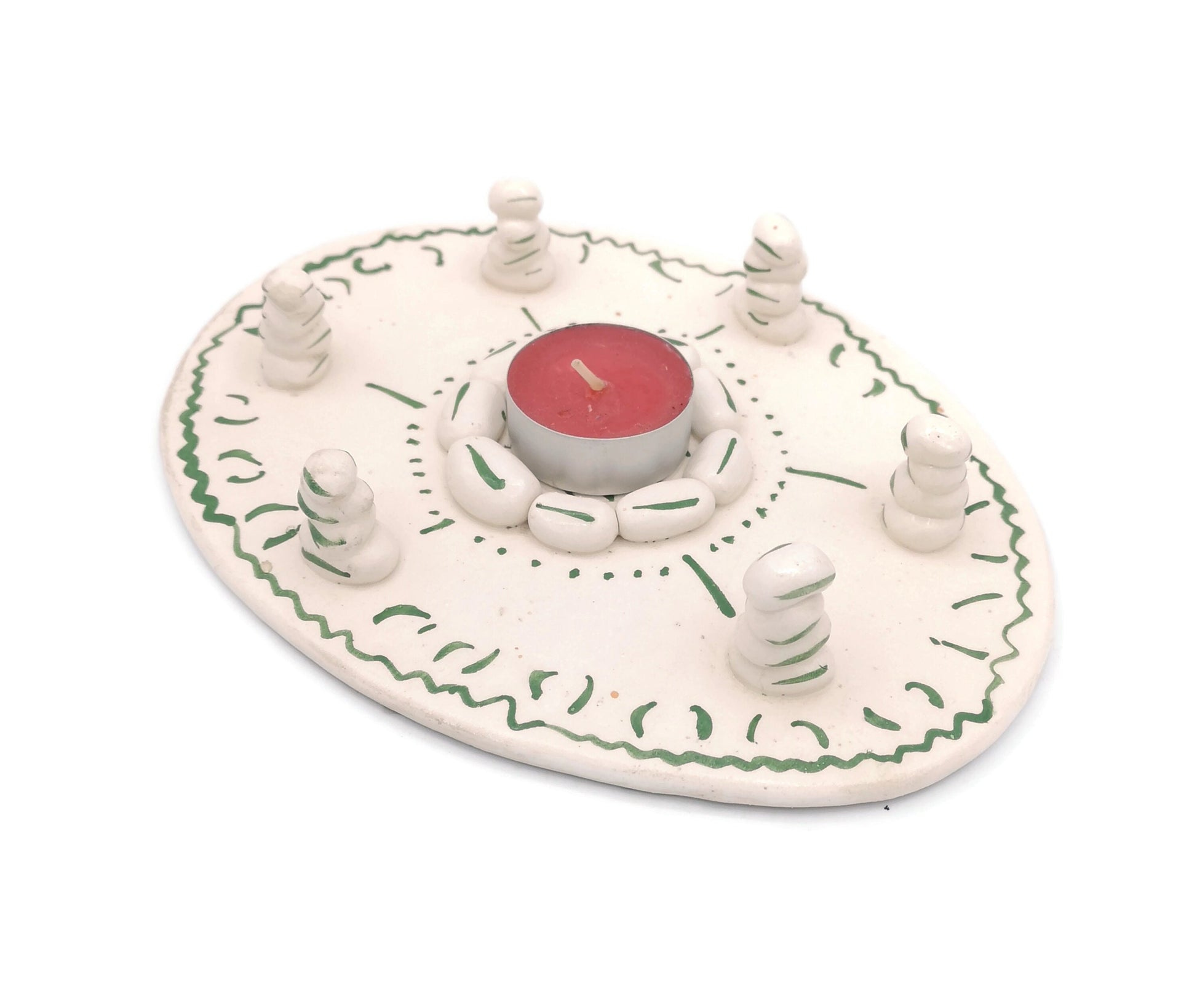 Handmade Ceramic Candle Holder, 9th Anniversary Gift for Wife, Tealight Candle Holder, Best Sellers Mom Birthday Gift From Daughter - Ceramica Ana Rafael