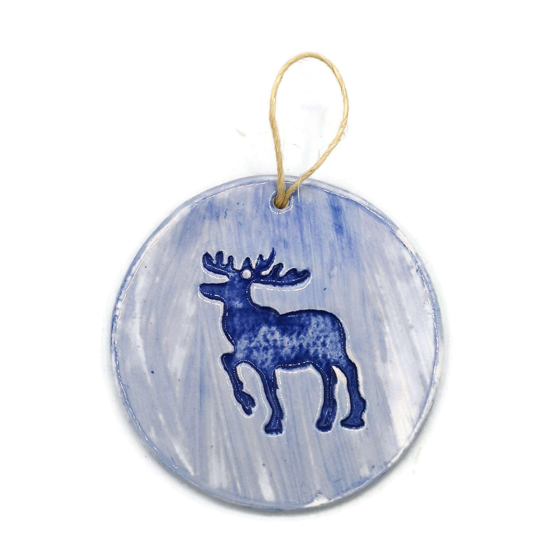 1Pc Handmade Ceramic Reindeer Ornament, Retro Small Wall Hanging, best sellers 2022, Best Gifts For Her, Christmas gift for mom