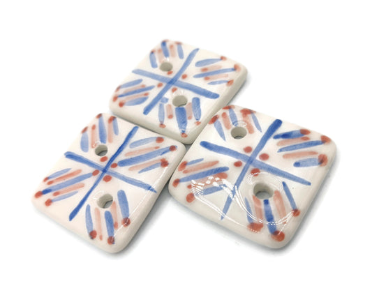 NOVELTY BUTTONS, Handmade Ceramic Sewing Button Lot, Set Of 3 Craft Buttons For Sewing, Fancy Jacket Buttons - Ceramica Ana Rafael