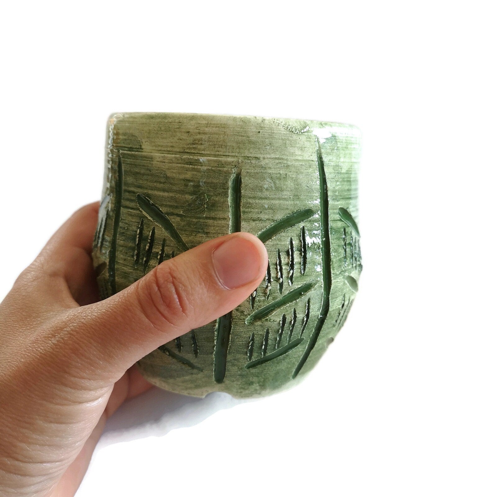 CERAMIC UTENSIL HOLDER For Kitchen Counter, Modern Organizers, Cache Pot Planter Ceramic Vase - Ceramica Ana Rafael