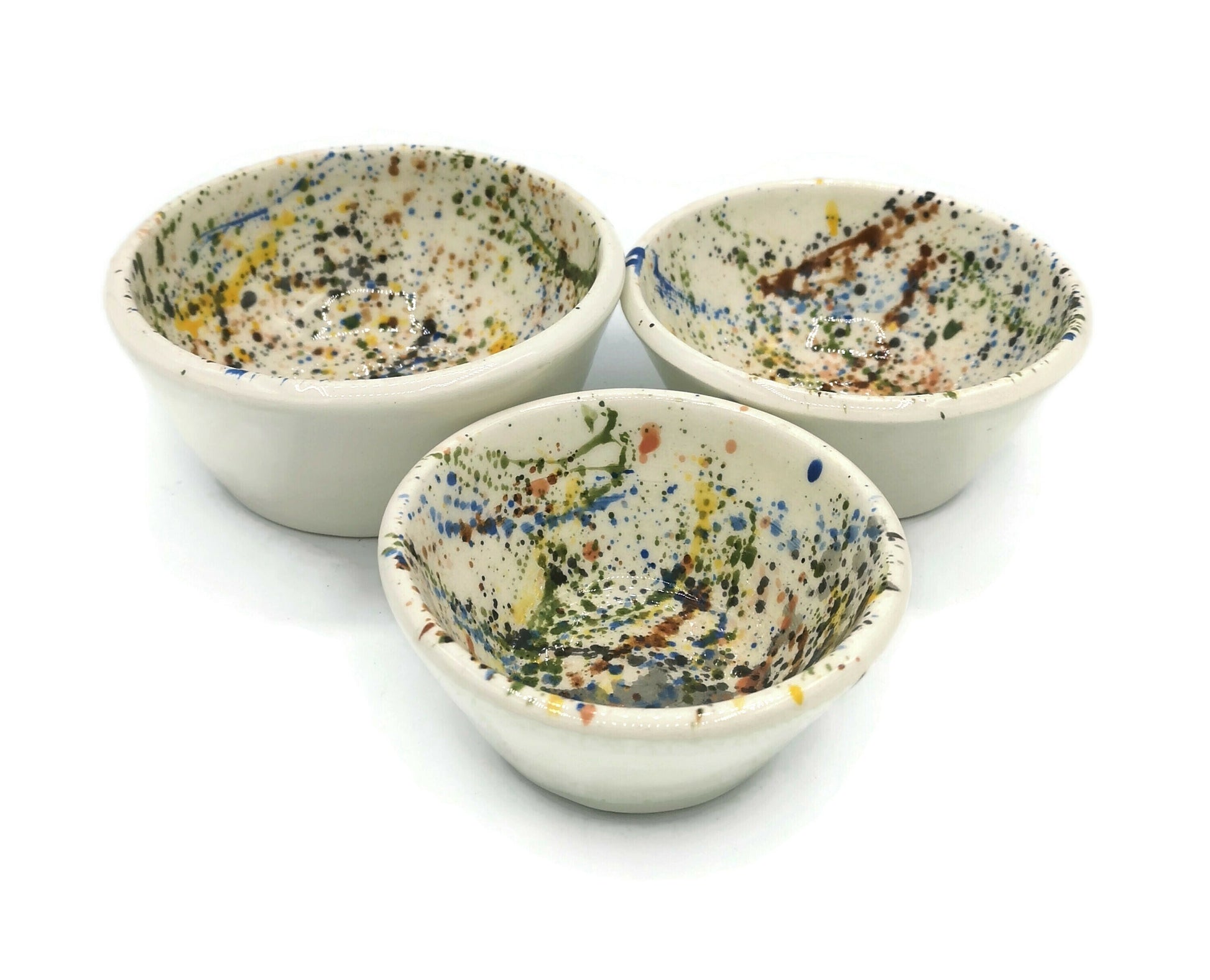 Handmade Ceramic Bowl Set Of 3, Dining Room Decor Housewarming Gift First Home, Decorative Bowl, Serving Bowl Ready To Ship - Ceramica Ana Rafael