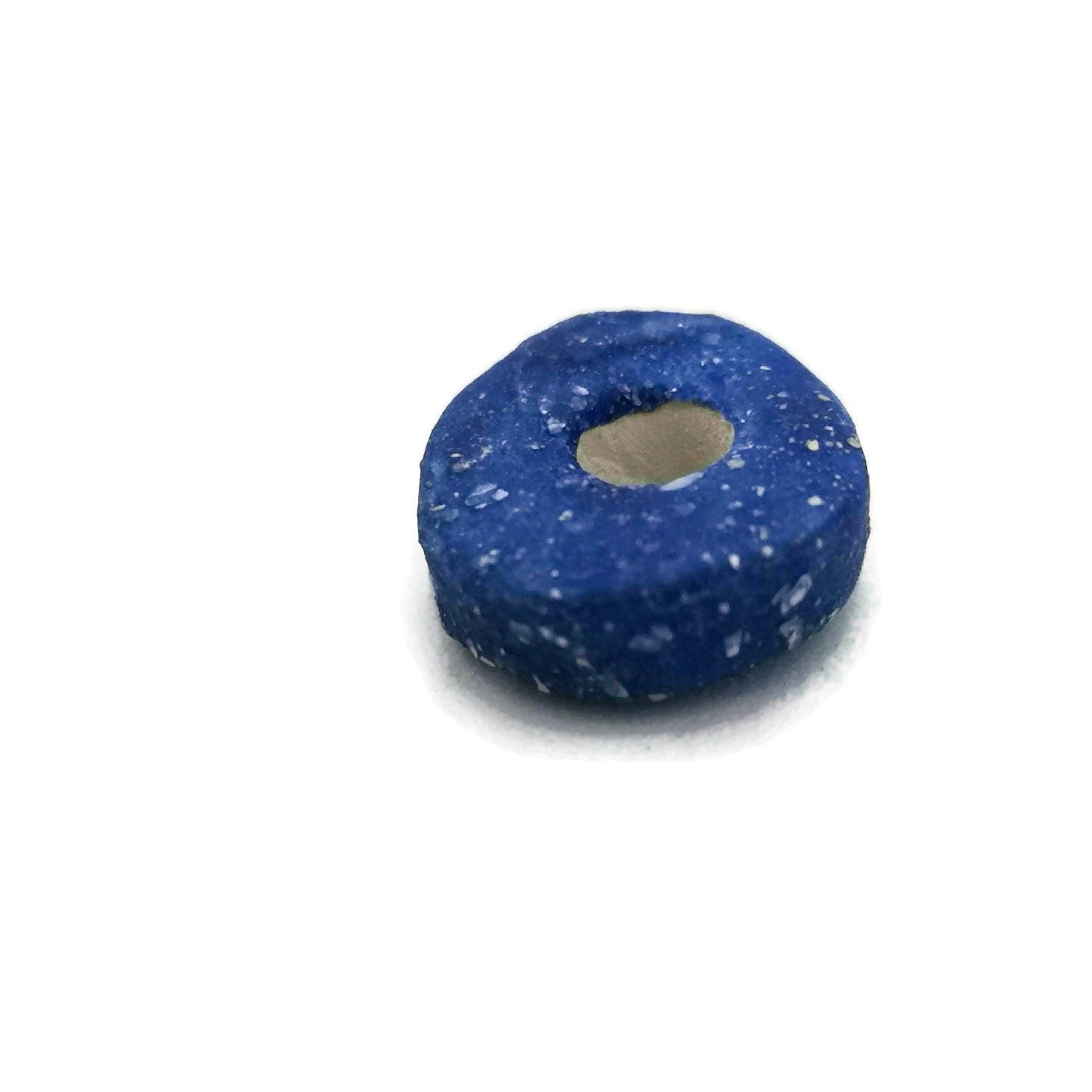 3 Pcs Clay Beads Large Hole, Handmade Ceramic Beads Jewelry Making, Unique Donut Bead Unusual, Porcelain Dreadlock Beads - Ceramica Ana Rafael