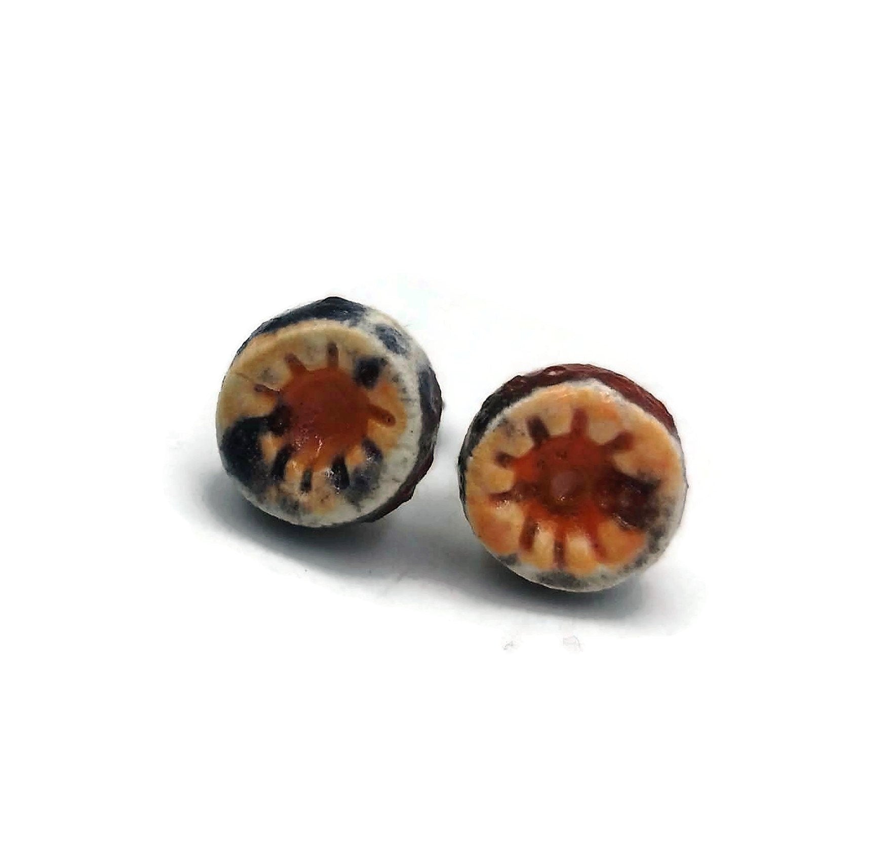 Clay Stud Earrings Unique, Dainty Earrings Best Gifts For Her, Novelty Funky Earrings, Aesthetic Minimalist Earrings Stocking Stuffers - Ceramica Ana Rafael