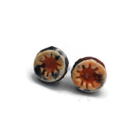 Clay Stud Earrings Unique, Dainty Earrings Best Gifts For Her, Novelty Funky Earrings, Aesthetic Minimalist Earrings Stocking Stuffers - Ceramica Ana Rafael