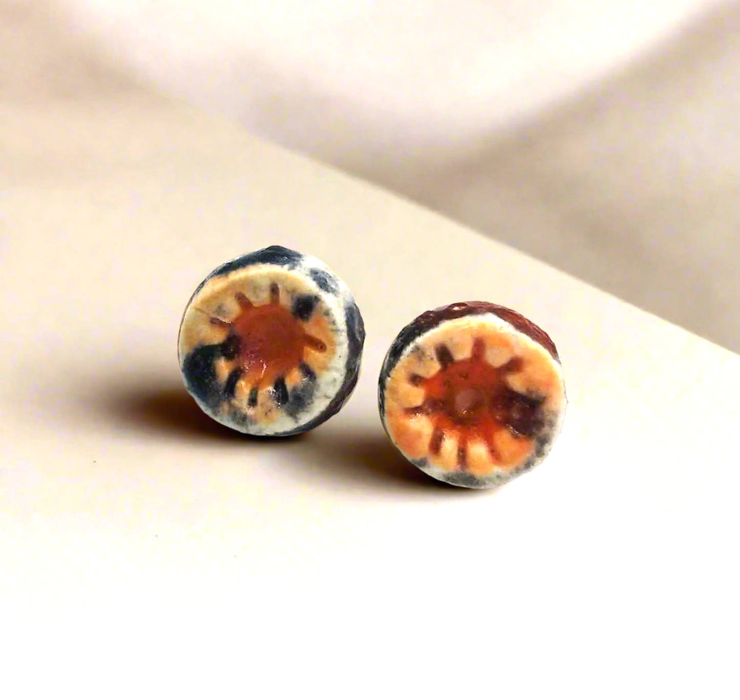 Clay Stud Earrings Unique, Dainty Earrings Best Gifts For Her, Novelty Funky Earrings, Aesthetic Minimalist Earrings Stocking Stuffers