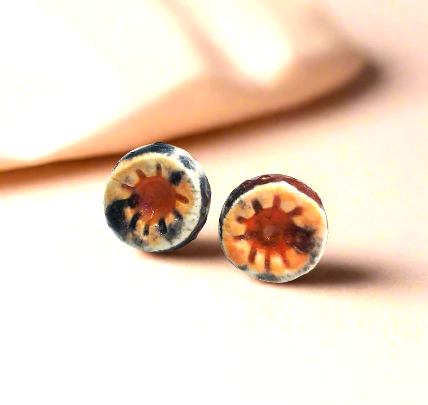 Clay Stud Earrings Unique, Dainty Earrings Best Gifts For Her, Novelty Funky Earrings, Aesthetic Minimalist Earrings Stocking Stuffers