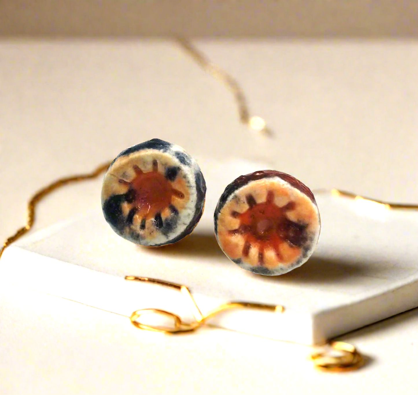 Clay Stud Earrings Unique, Dainty Earrings Best Gifts For Her, Novelty Funky Earrings, Aesthetic Minimalist Earrings Stocking Stuffers