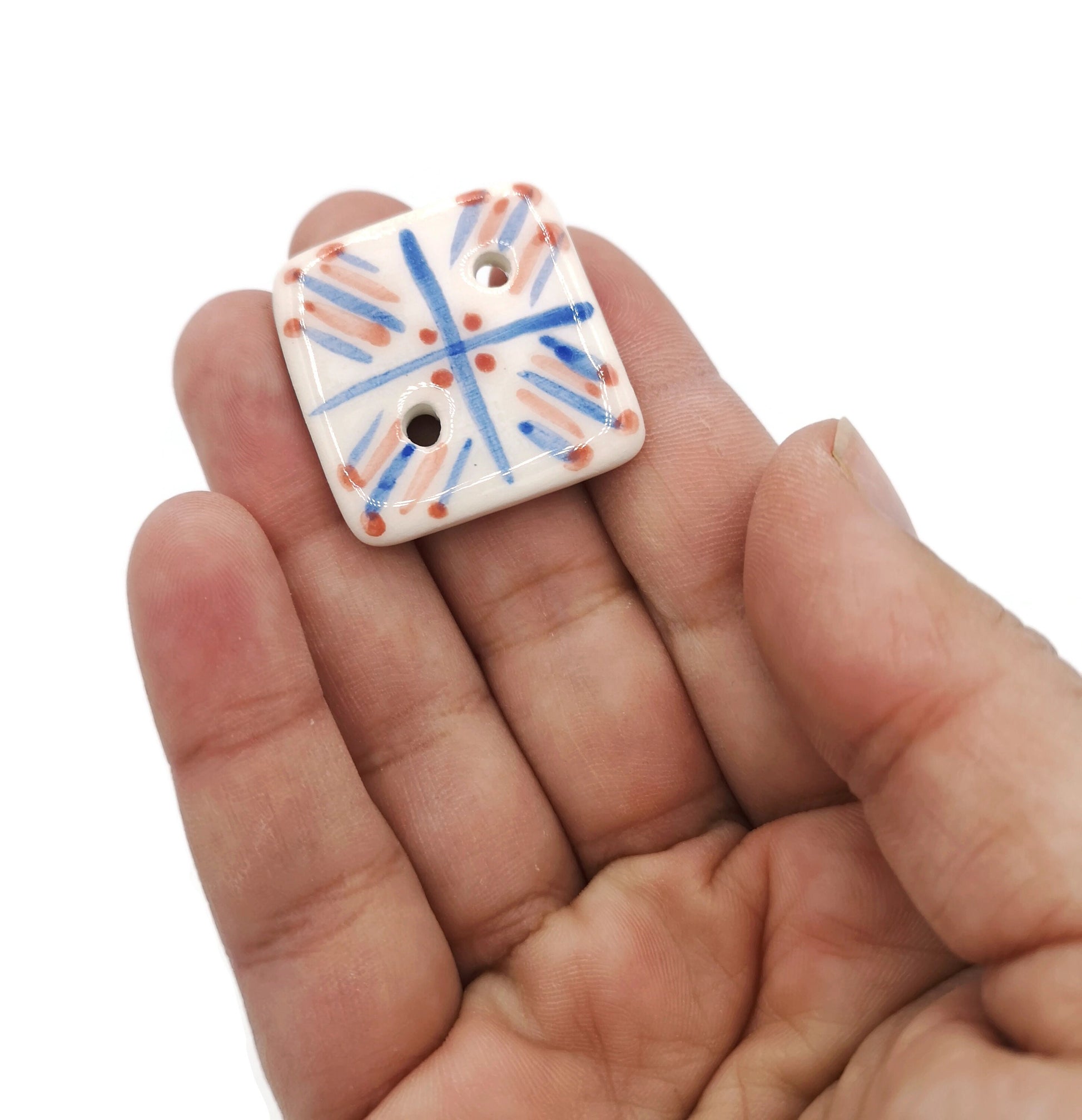 NOVELTY BUTTONS, Handmade Ceramic Sewing Button Lot, Set Of 3 Craft Buttons For Sewing, Fancy Jacket Buttons - Ceramica Ana Rafael