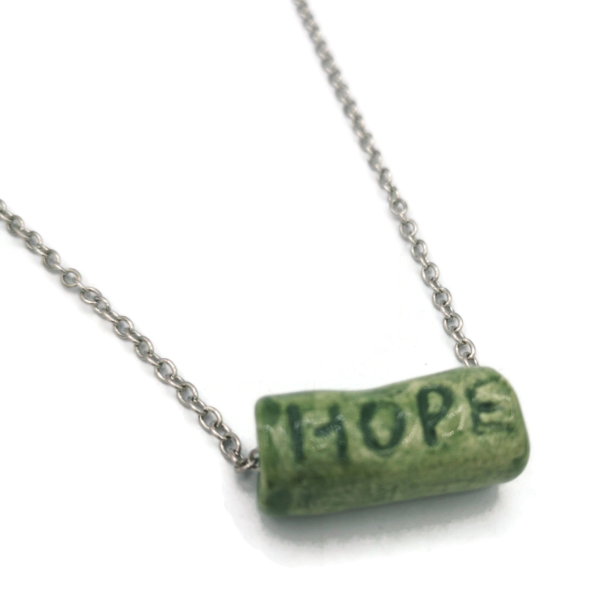 Trendy Necklace Hope Bead, Best Gifts For Her, Meaningful Aesthetic Necklace Gift For Women, Mom Birthday Gift From Daughter, Best Sellers - Ceramica Ana Rafael