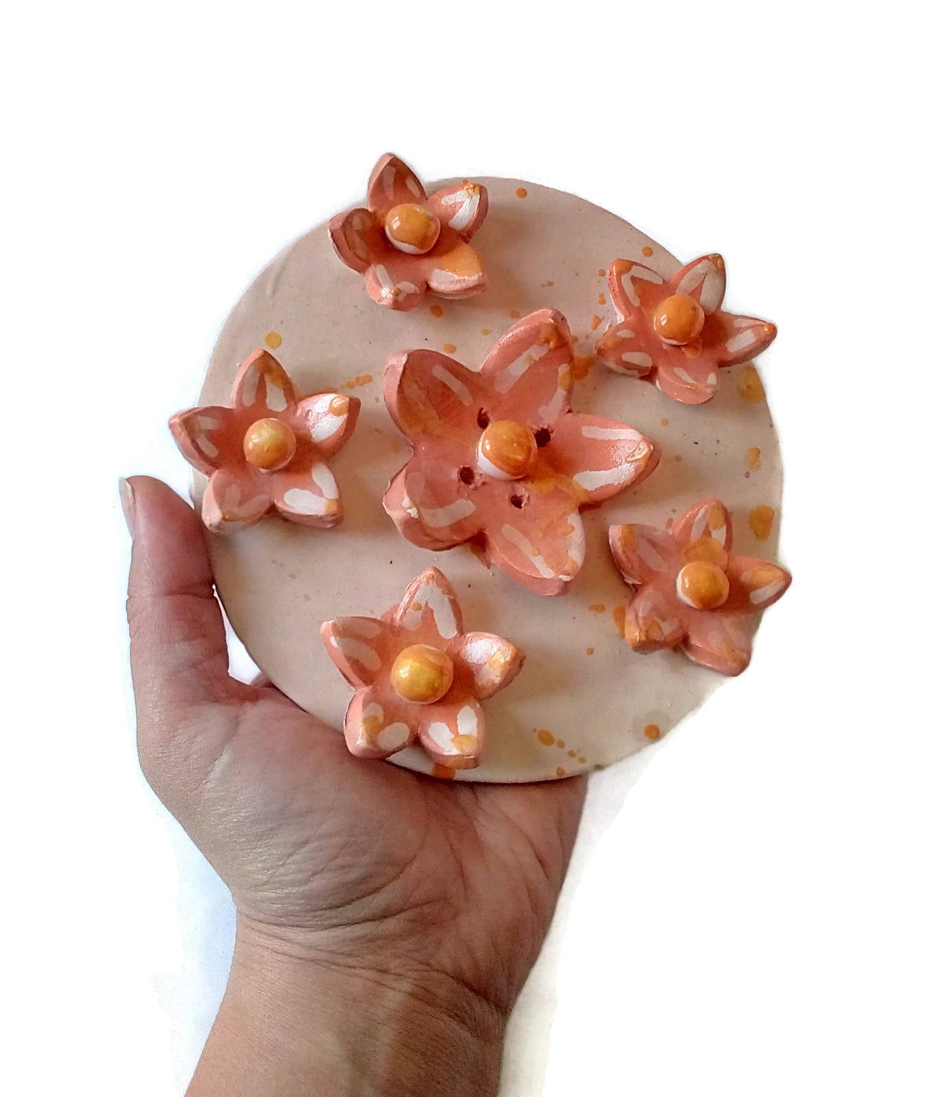 HANDMADE CERAMIC BUTTON Wall Decor For Craft Or Sewing Room Decor, Best Gifts For Her On Mothers Day - Ceramica Ana Rafael