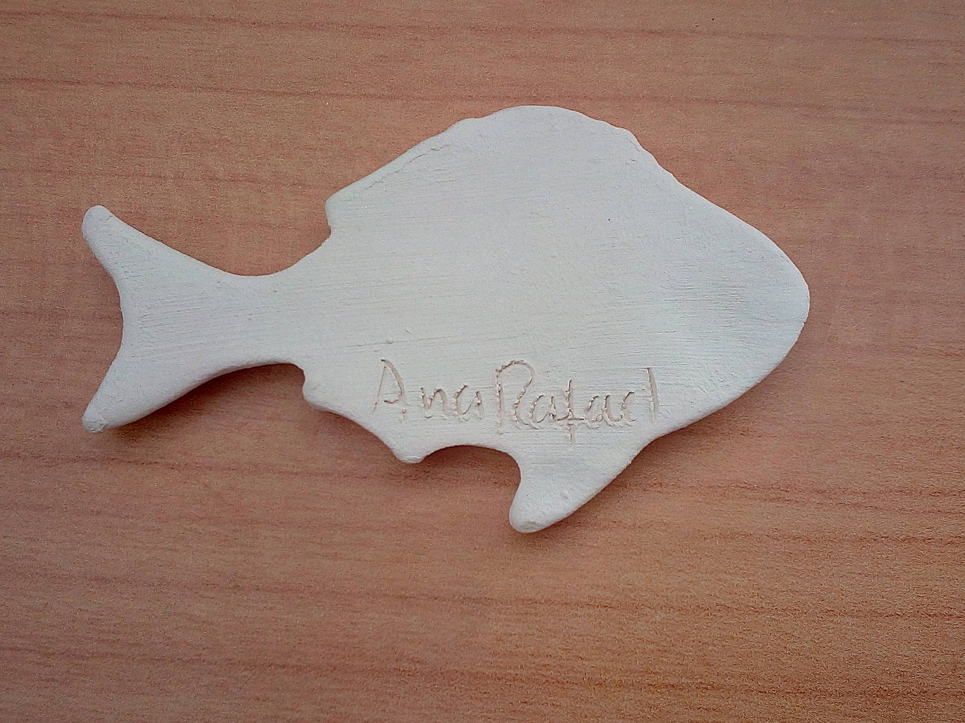 4Pc 70/80mm Handmade Ceramic Bisque Fish Plaque Ready To Paint, Unpainted Diy Blank Miniature Fish, U Paint Ceramics, Most Sold Items - Ceramica Ana Rafael