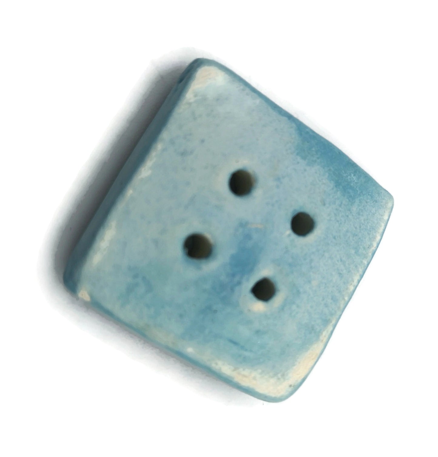 Large Buttons, Handmade Ceramic Sewing Buttons, Flat Buttons, Fancy Blouse Buttons, Blue Sewing Supplies And Notions - Ceramica Ana Rafael