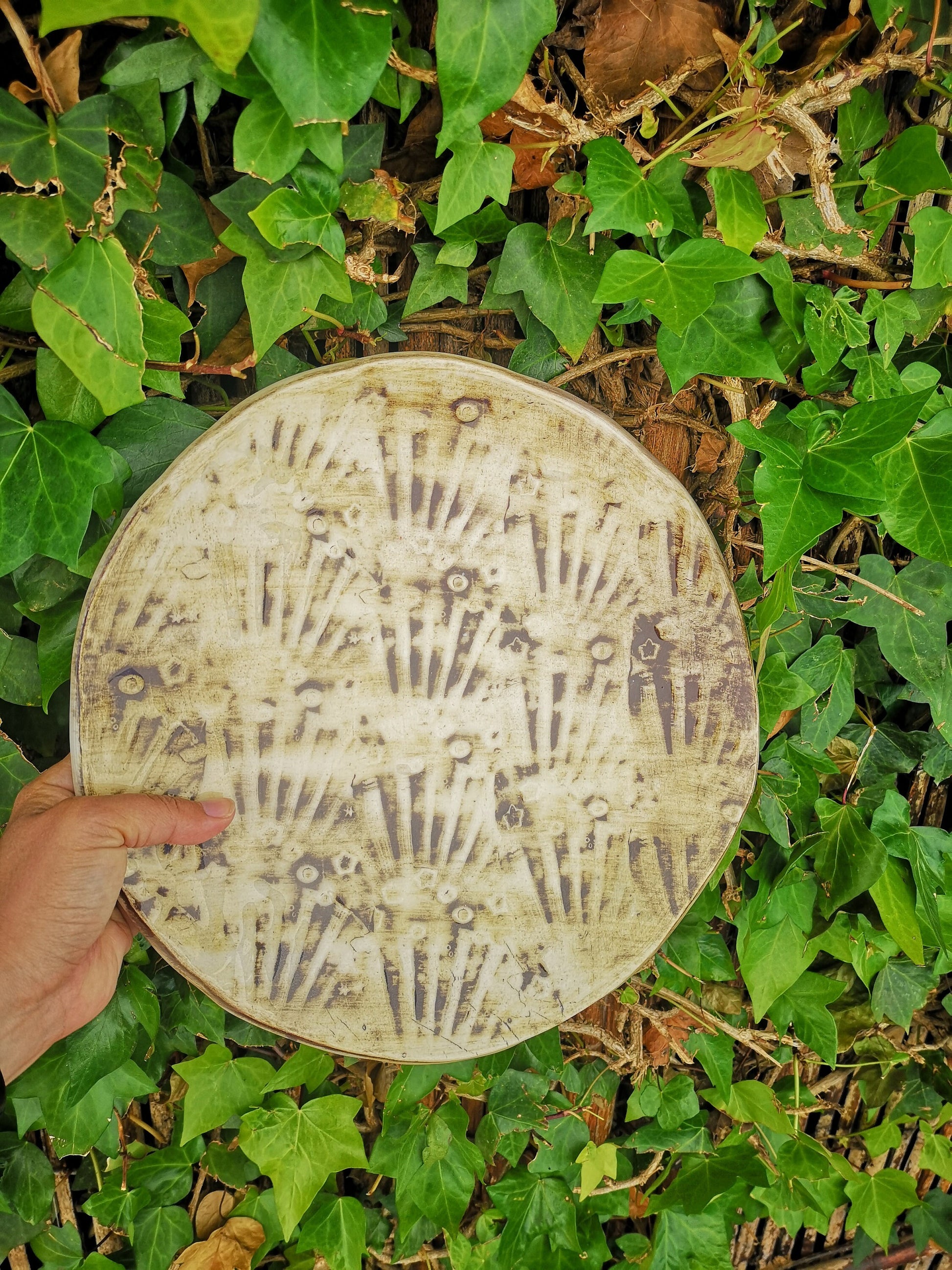 rustic plates for display, pottery plates handmade ceramic plate wall decor, mom birthday gifts from daughter - Ceramica Ana Rafael